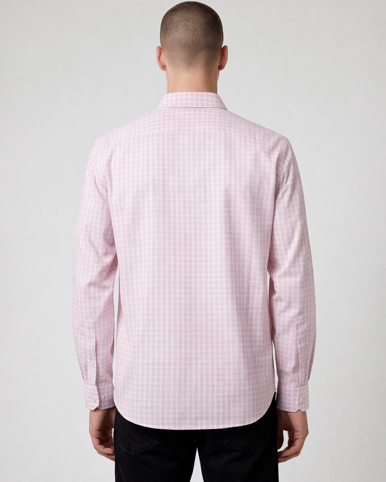Manchester Camisa Casual Elite 100% Algodón Wrinkle Free Cuadrado Manga Larga - Manchester