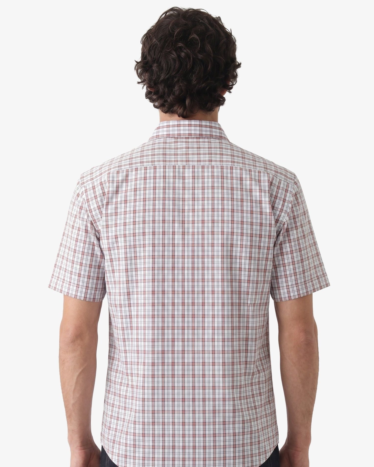 Manchester Camisa Casual Hombre Manga Corta Estampado de Cuadros - Manchester