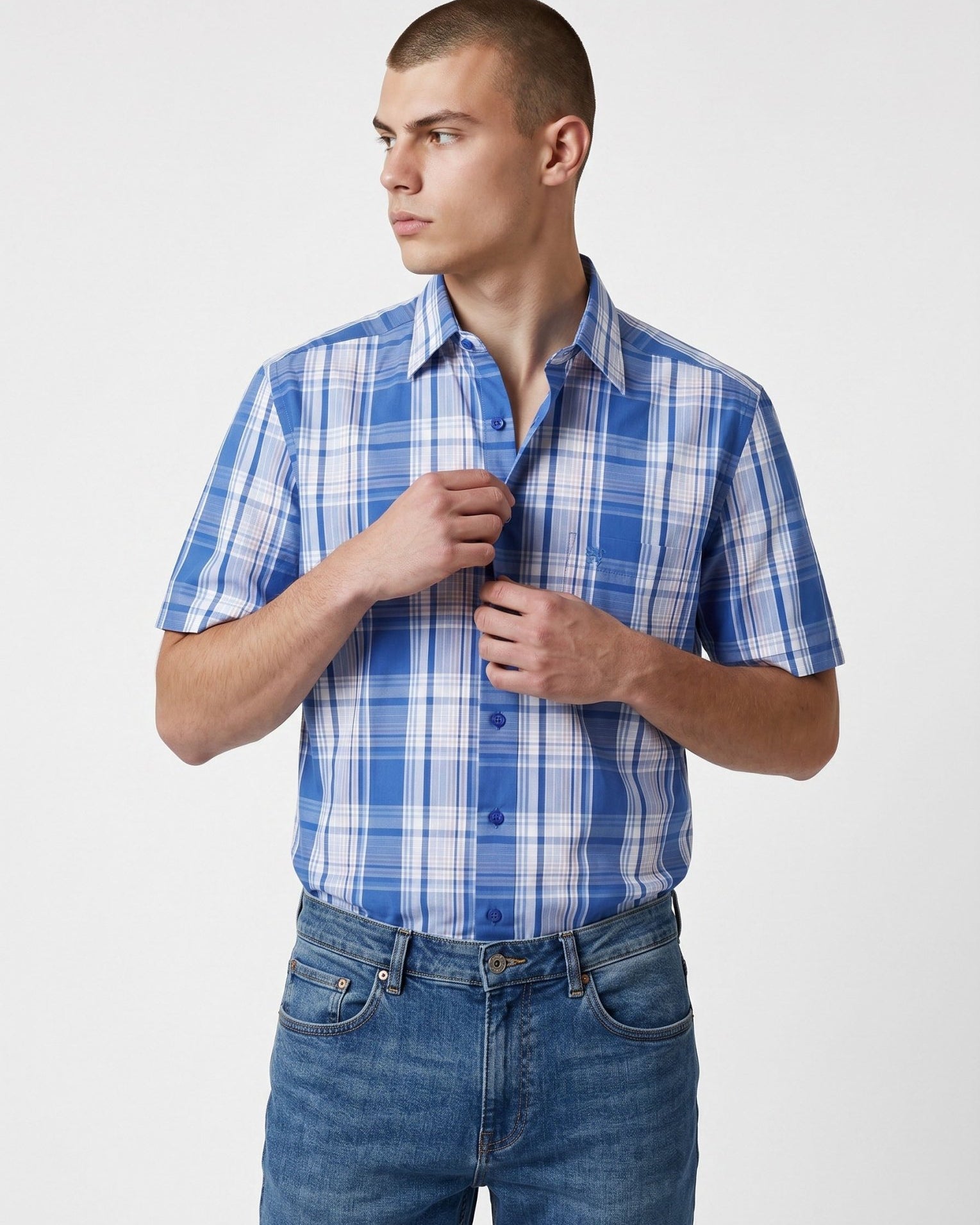 Manchester Camisa Casual Manga Corta Algodón y Poliéster - Manchester