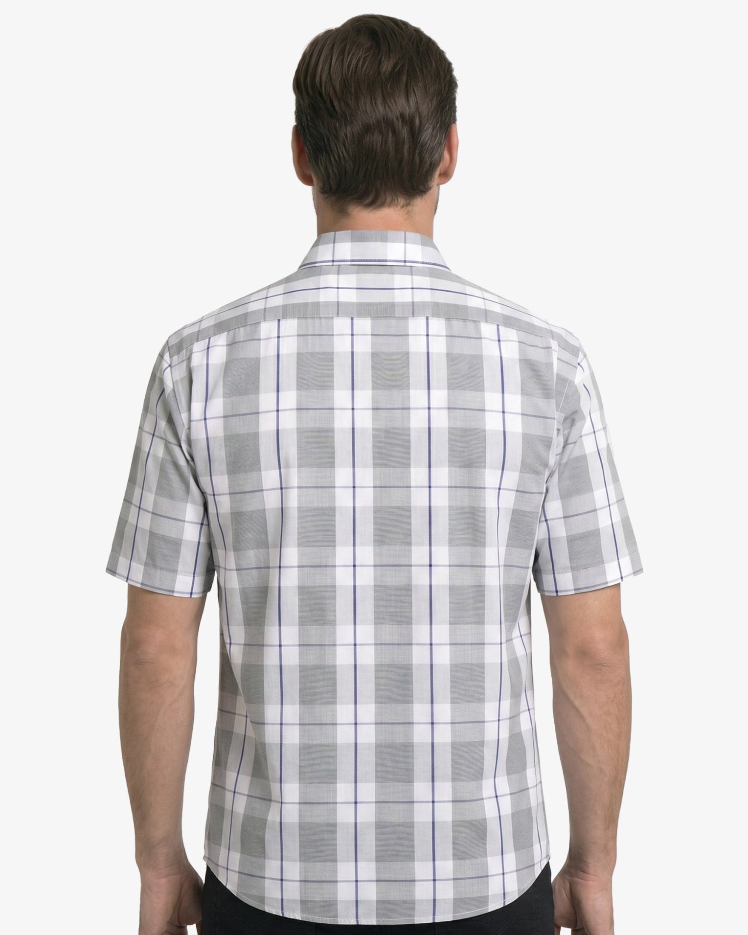 Manchester Camisa Casual Manga Corta Cuadros Modernos - Manchester