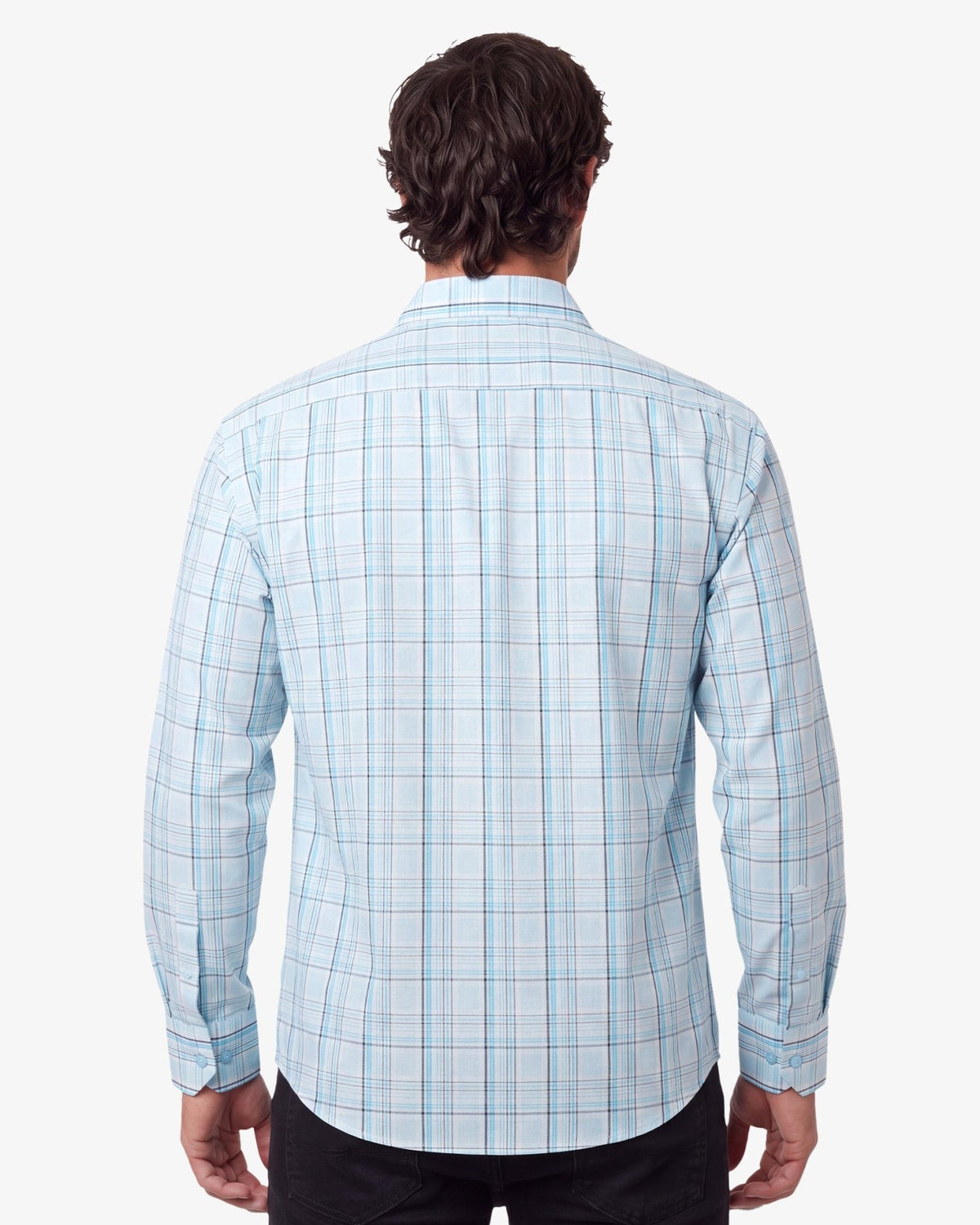 Manchester Camisa Casual Manga Larga de Cuadros Tartán con Doble Bolsillo - Manchester