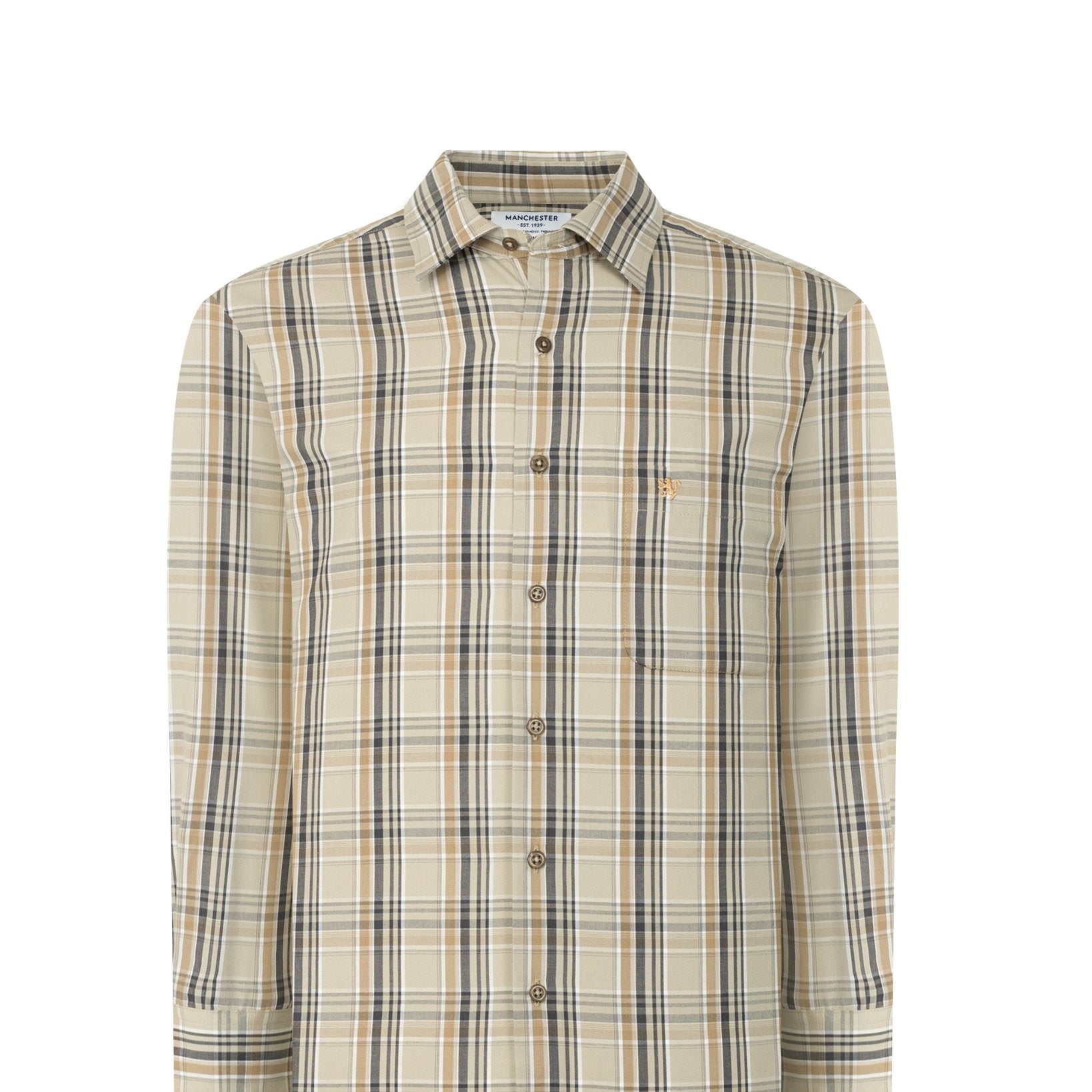 Manchester Camisa Casual Plaid Clásico - Manga Larga - Manchester