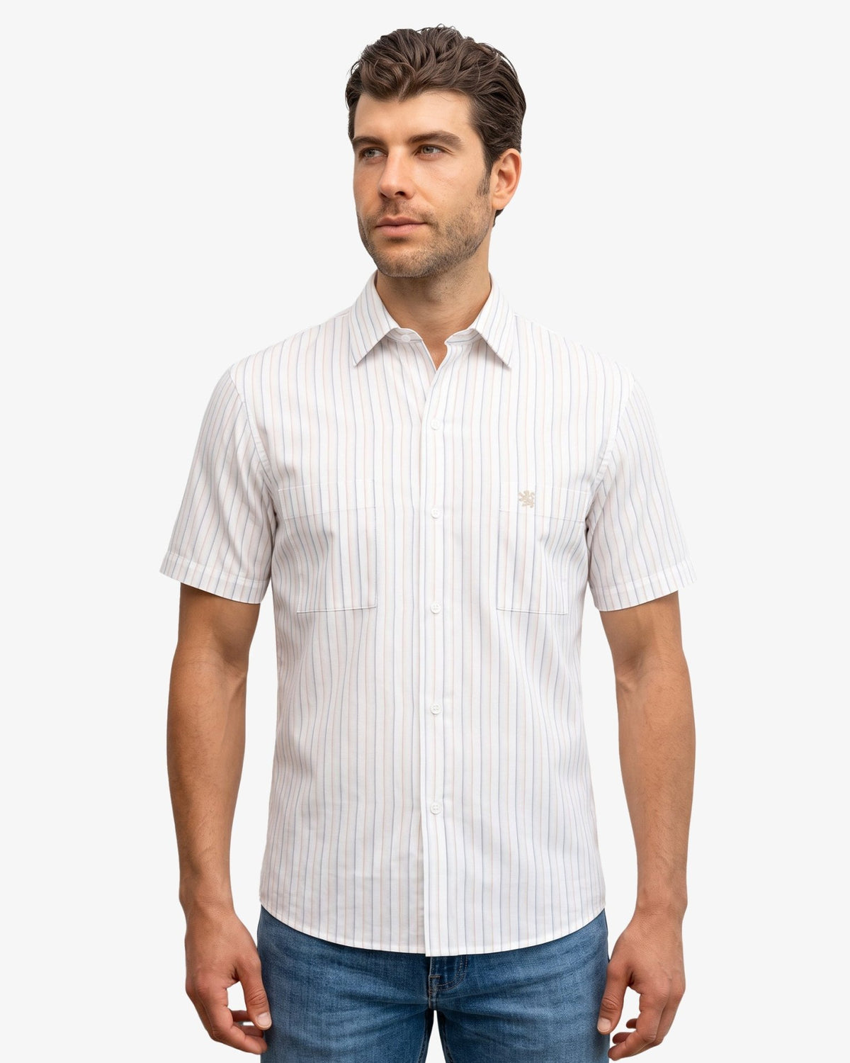 Manchester Camisa Casual Rayas Finas Manga Corta - Manchester