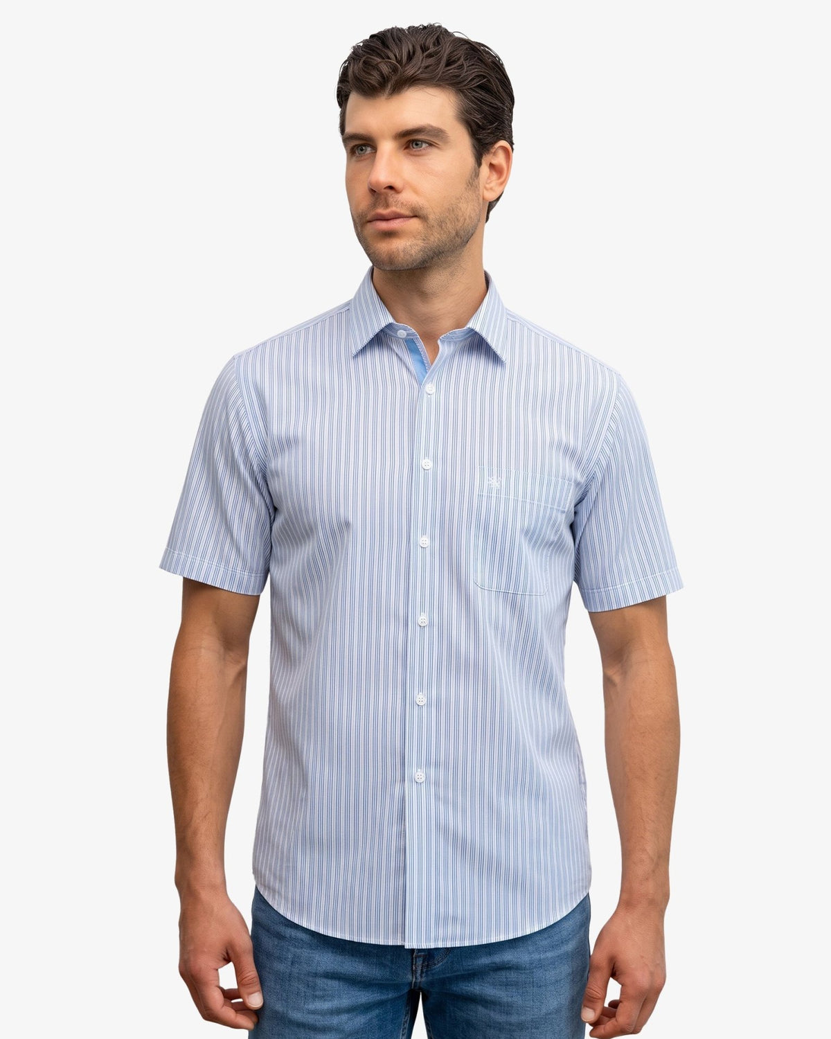 Manchester Camisa Casual Rayas Manga Corta - Manchester