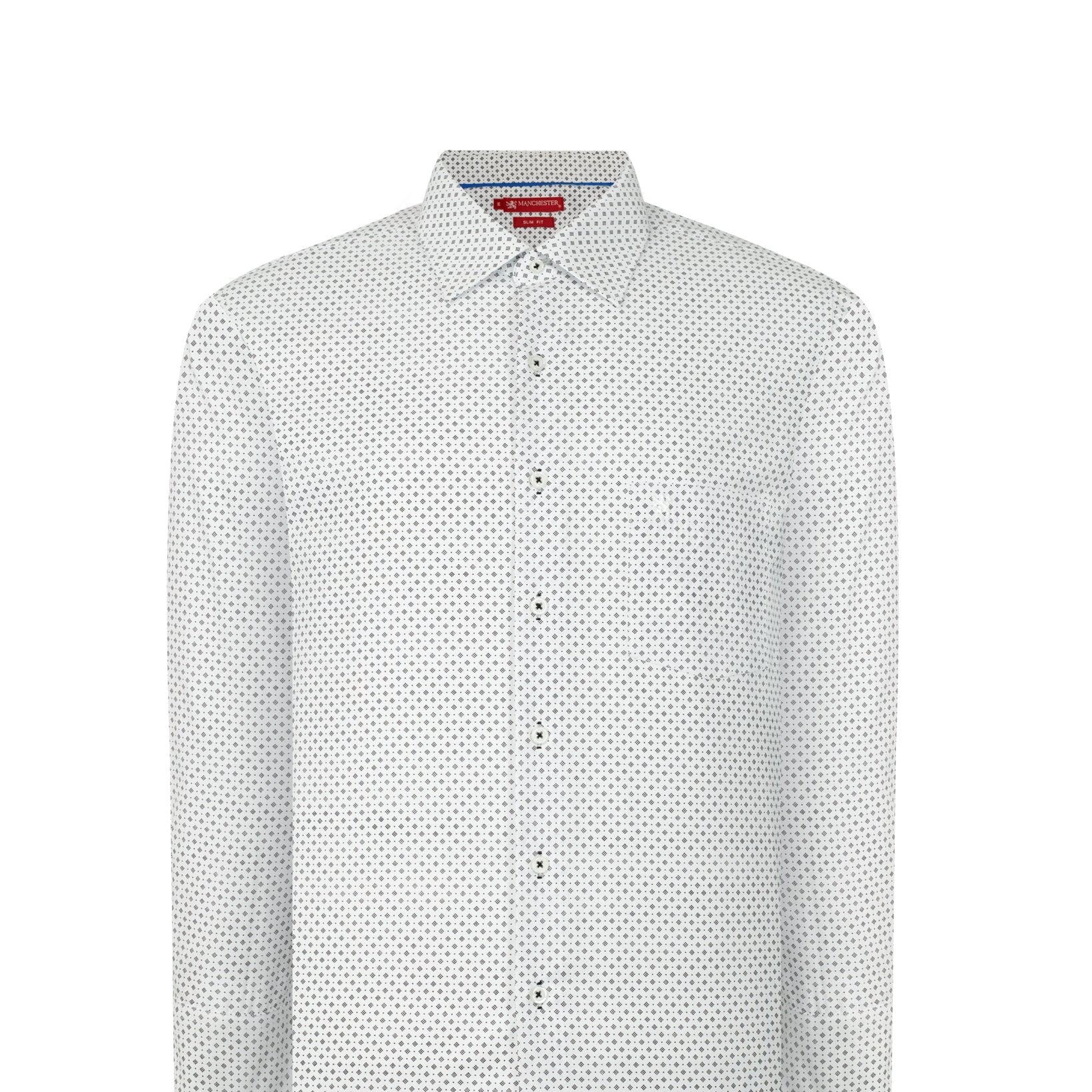 Manchester Camisa Casual Slim Fit Mezcla Algodón - Manga Larga - Manchester