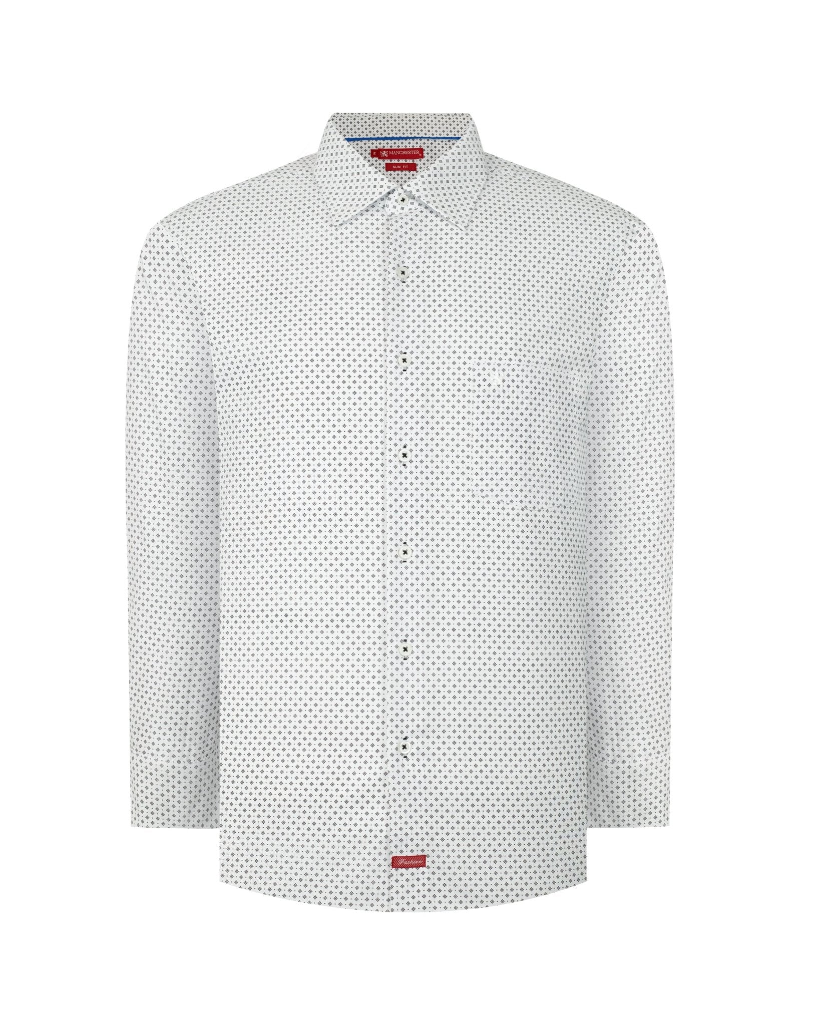 Manchester Camisa Casual Slim Fit Mezcla Algodón - Manga Larga - Manchester