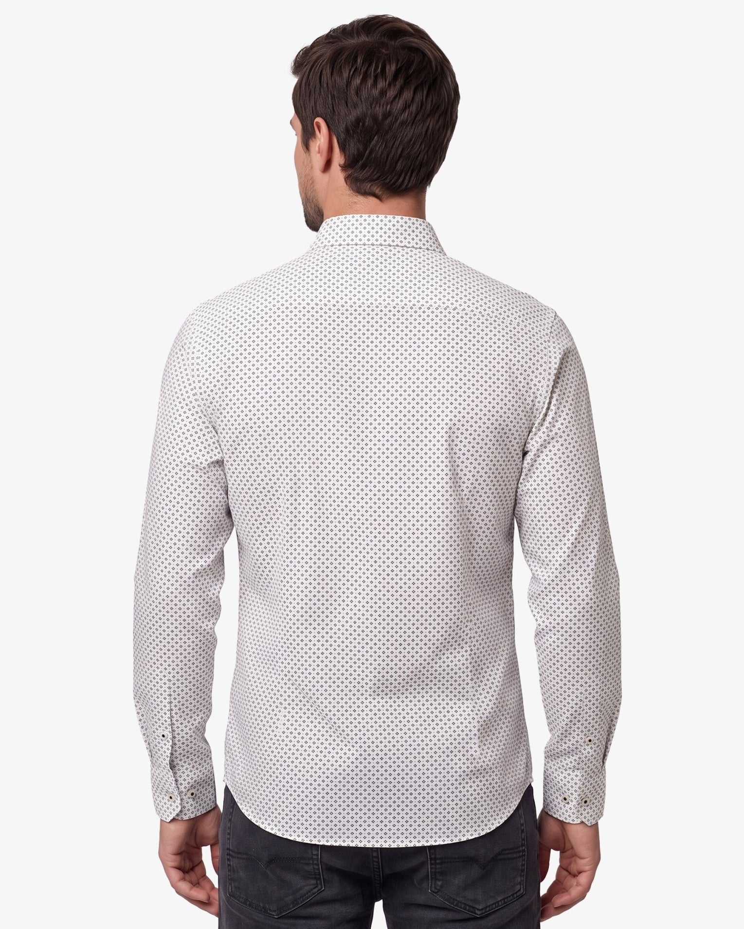 Manchester Camisa Casual Slim Fit Mezcla Algodón - Manga Larga - Manchester