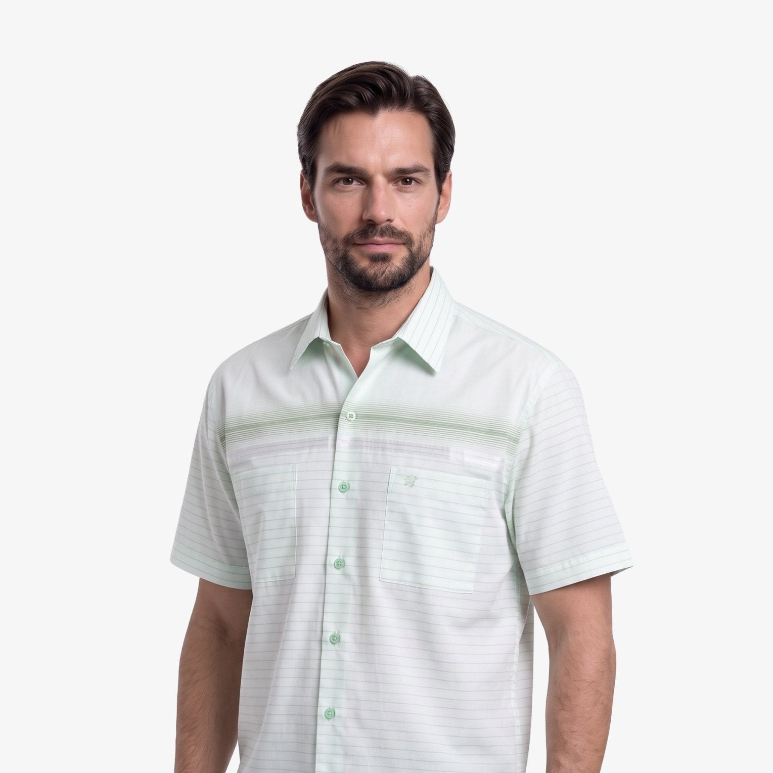 Manchester Camisa Casual Tipo Chazarilla Diseño de Rayas con Doble Bolsillo - Manchester
