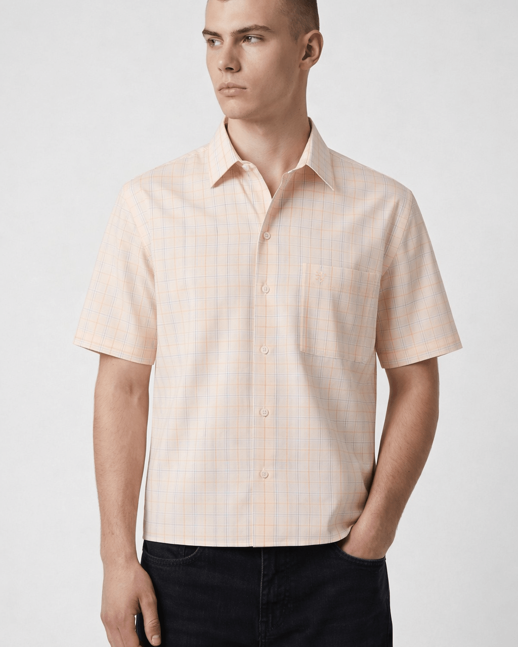 Manchester Camisa Chazarilla con Diseño de Cuadrícula y Bolsillos - Manchester
