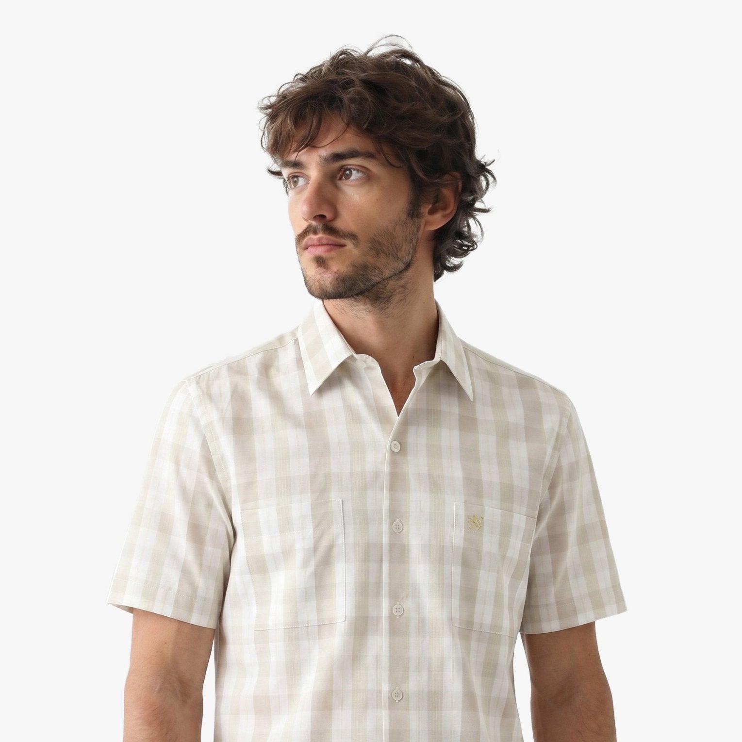 Manchester Camisa Chazarilla de Cuadros Estilo Gingham con Doble Bolsillo - Manchester