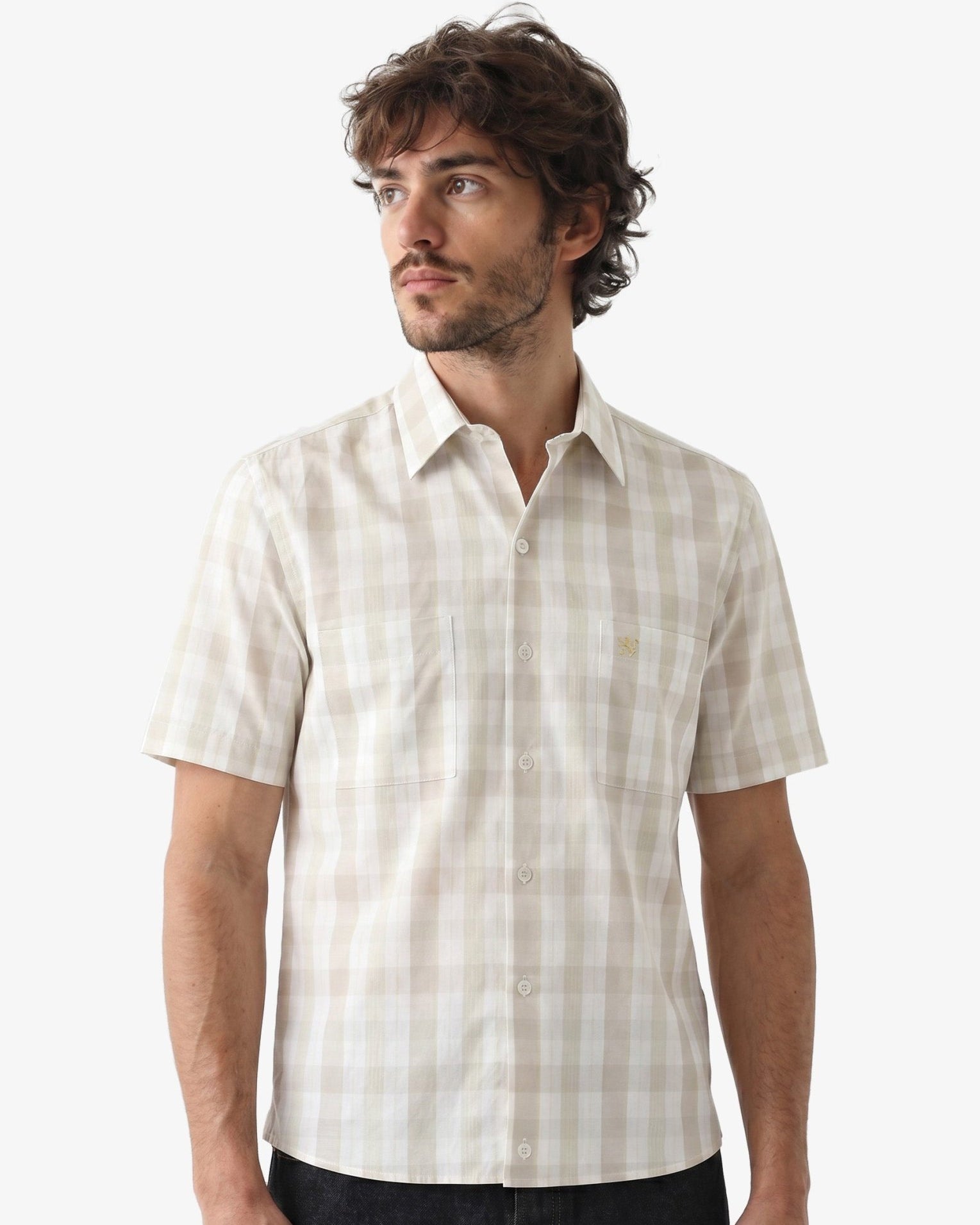 Manchester Camisa Chazarilla de Cuadros Estilo Gingham con Doble Bolsillo - Manchester