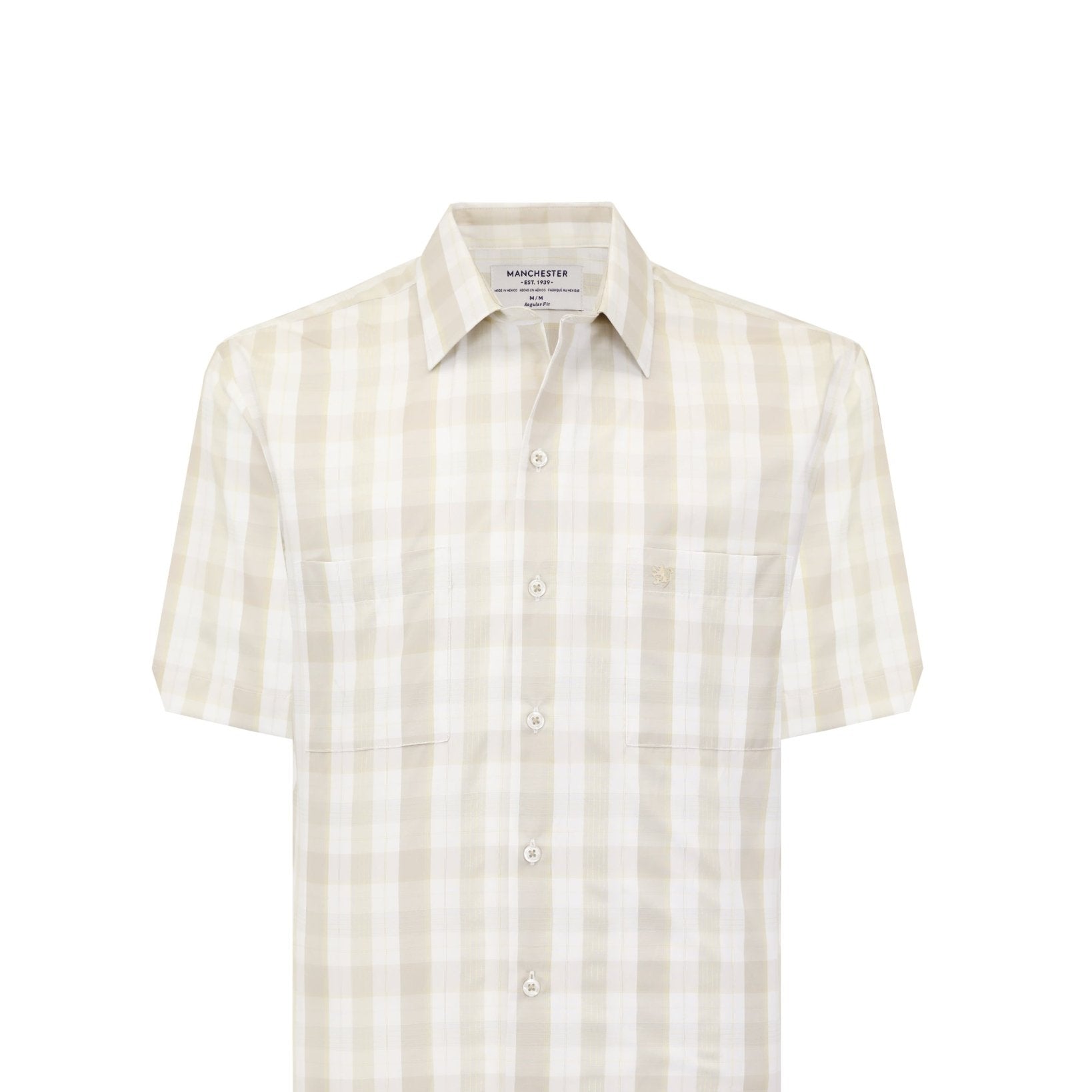 Manchester Camisa Chazarilla de Cuadros Estilo Gingham con Doble Bolsillo - Manchester