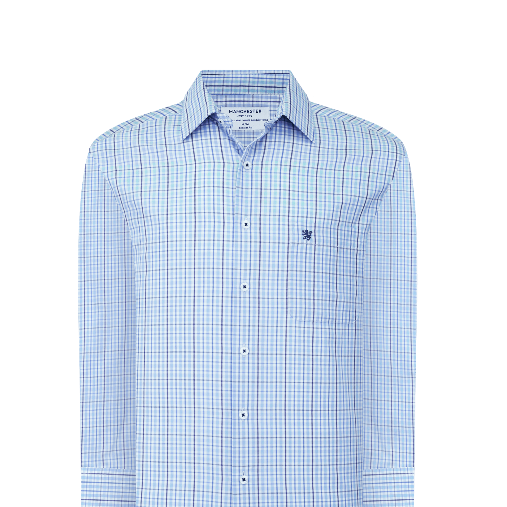Manchester Camisa de Casual con Patrón Cuadrícula Sofisticada - Manchester