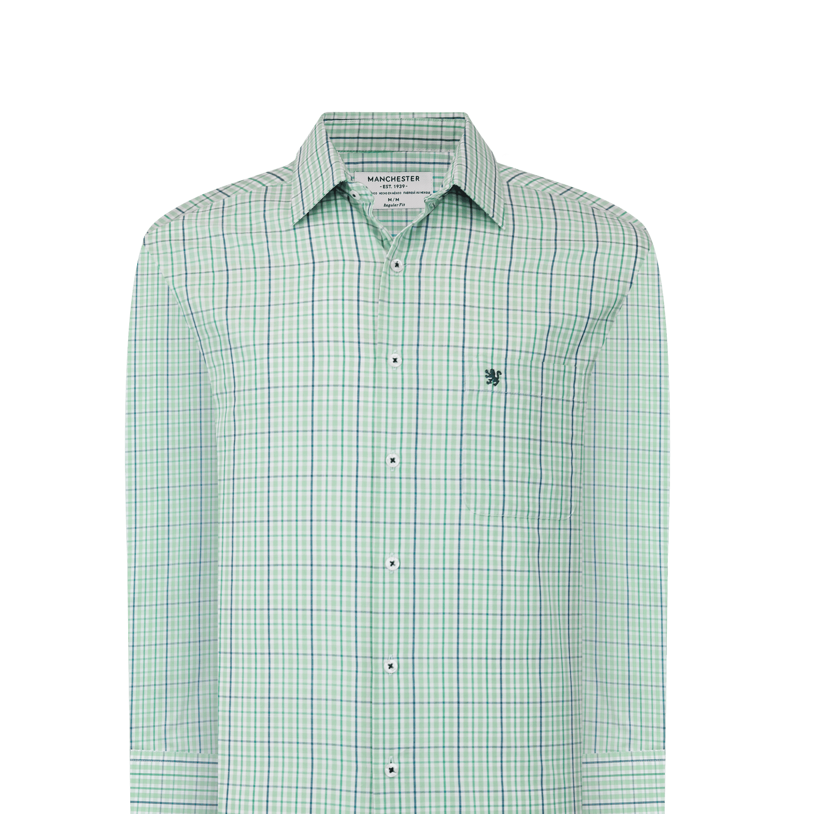 Manchester Camisa de Casual con Patrón Cuadrícula Sofisticada - Manchester