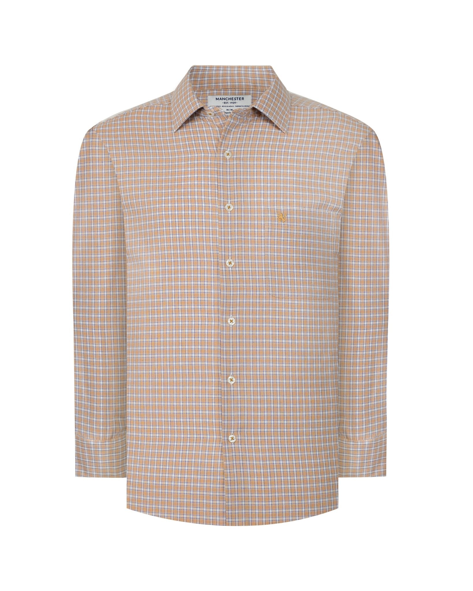 Manchester Camisa de Casual con Patrón Cuadros Sofisticado - Manchester