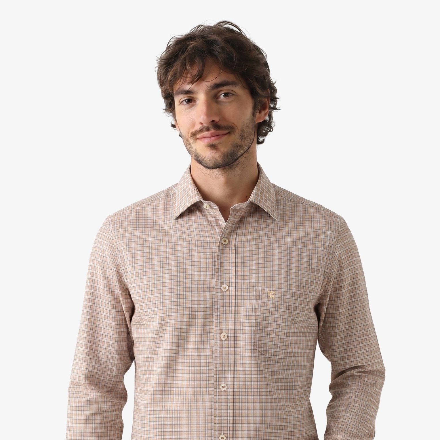 Manchester Camisa de Casual con Patrón Cuadros Sofisticado - Manchester