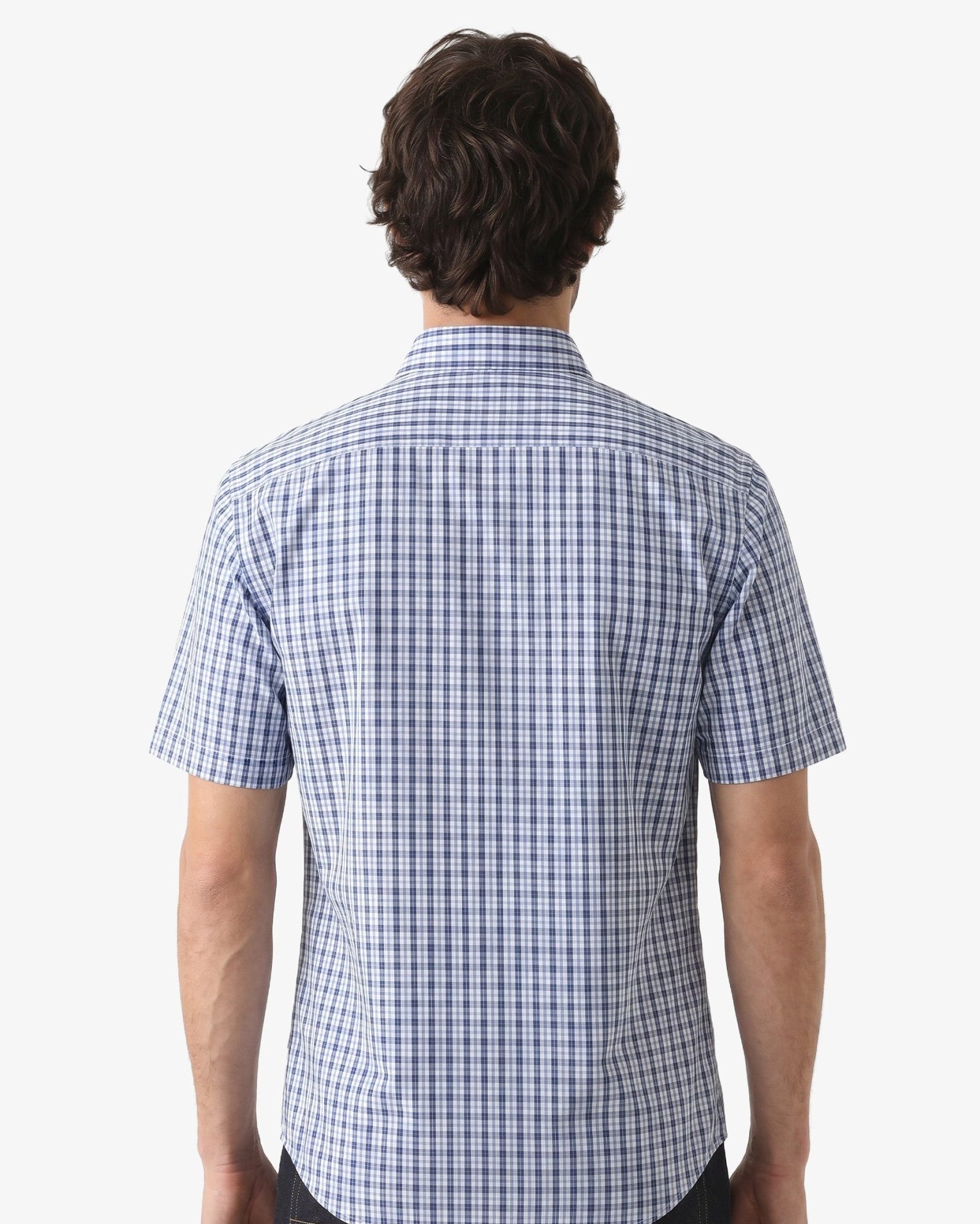 Manchester Camisa de Cuadros Manga Corta Casual Fresca - Manchester