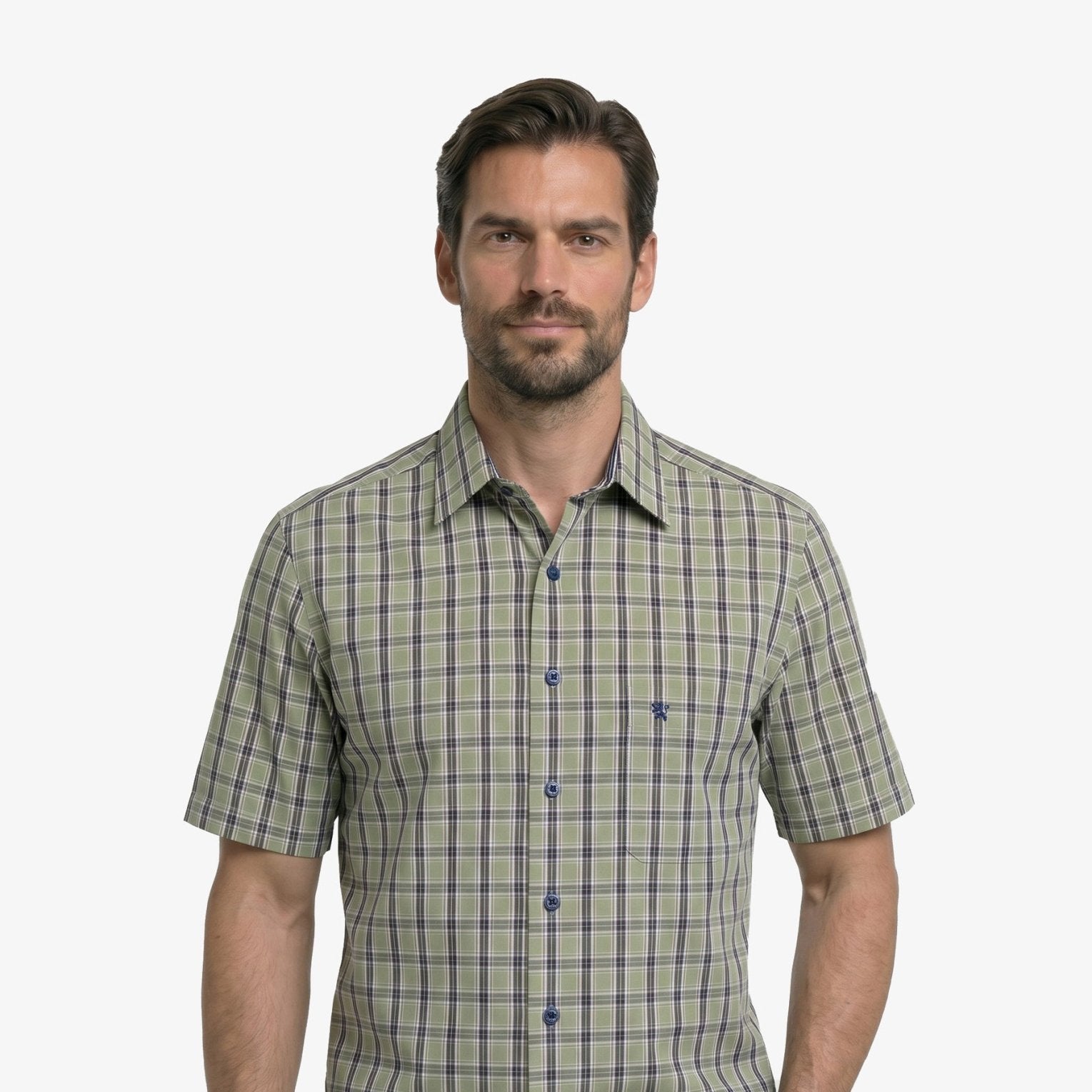 Manchester Camisa de Cuadros Manga Corta Estilo Casual - Manchester