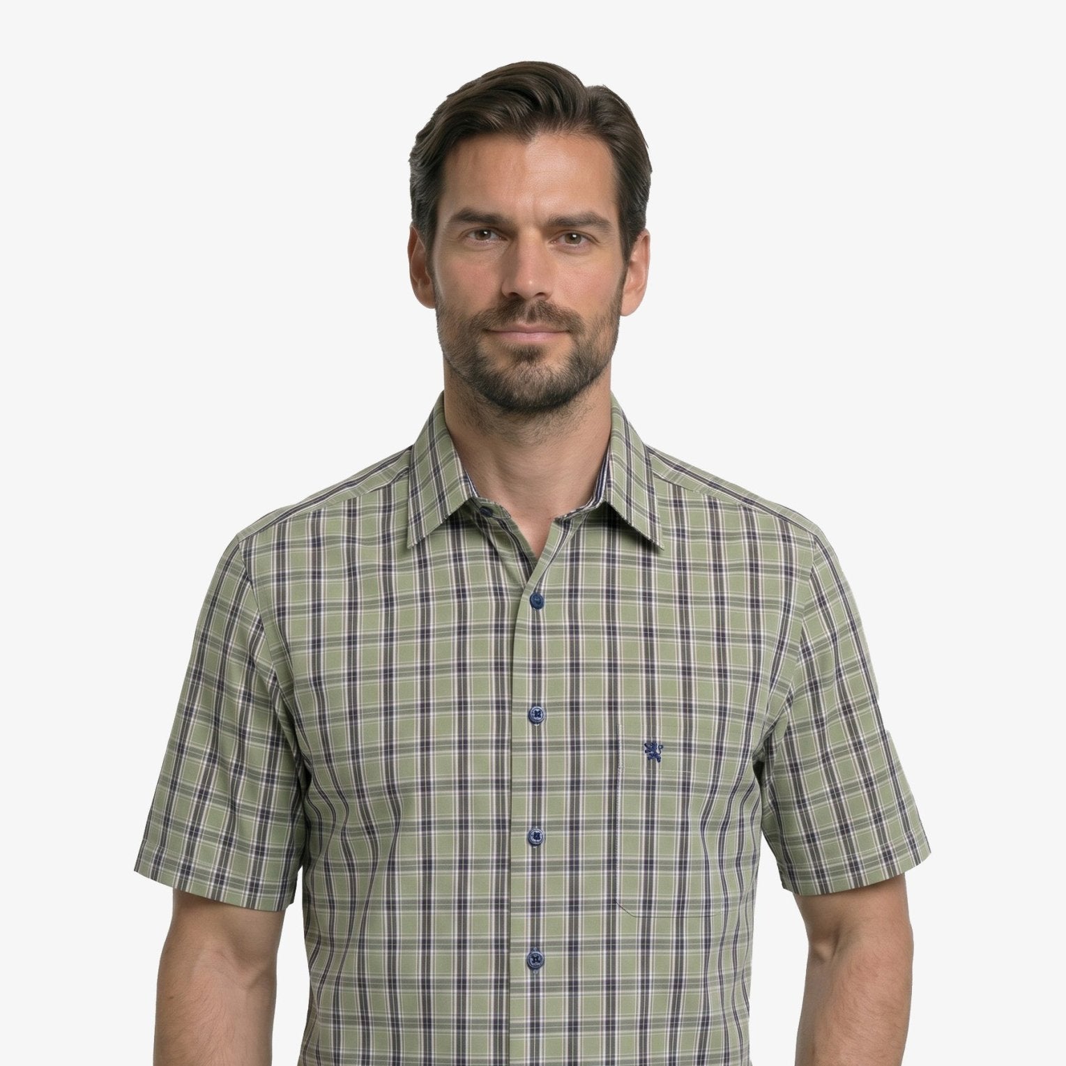 Manchester Camisa de Cuadros Manga Corta Estilo Casual - Manchester