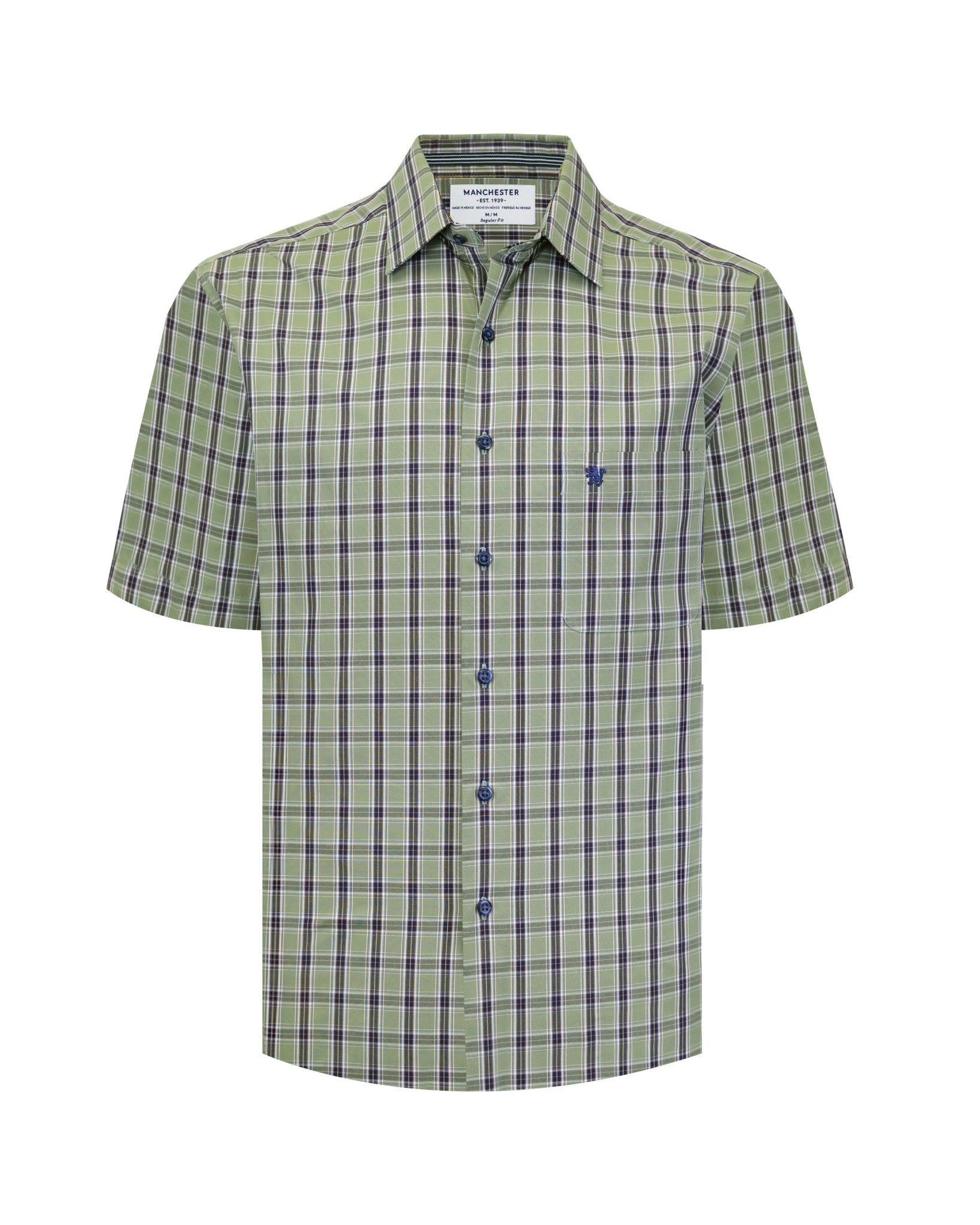 Manchester Camisa de Cuadros Manga Corta Estilo Casual - Manchester