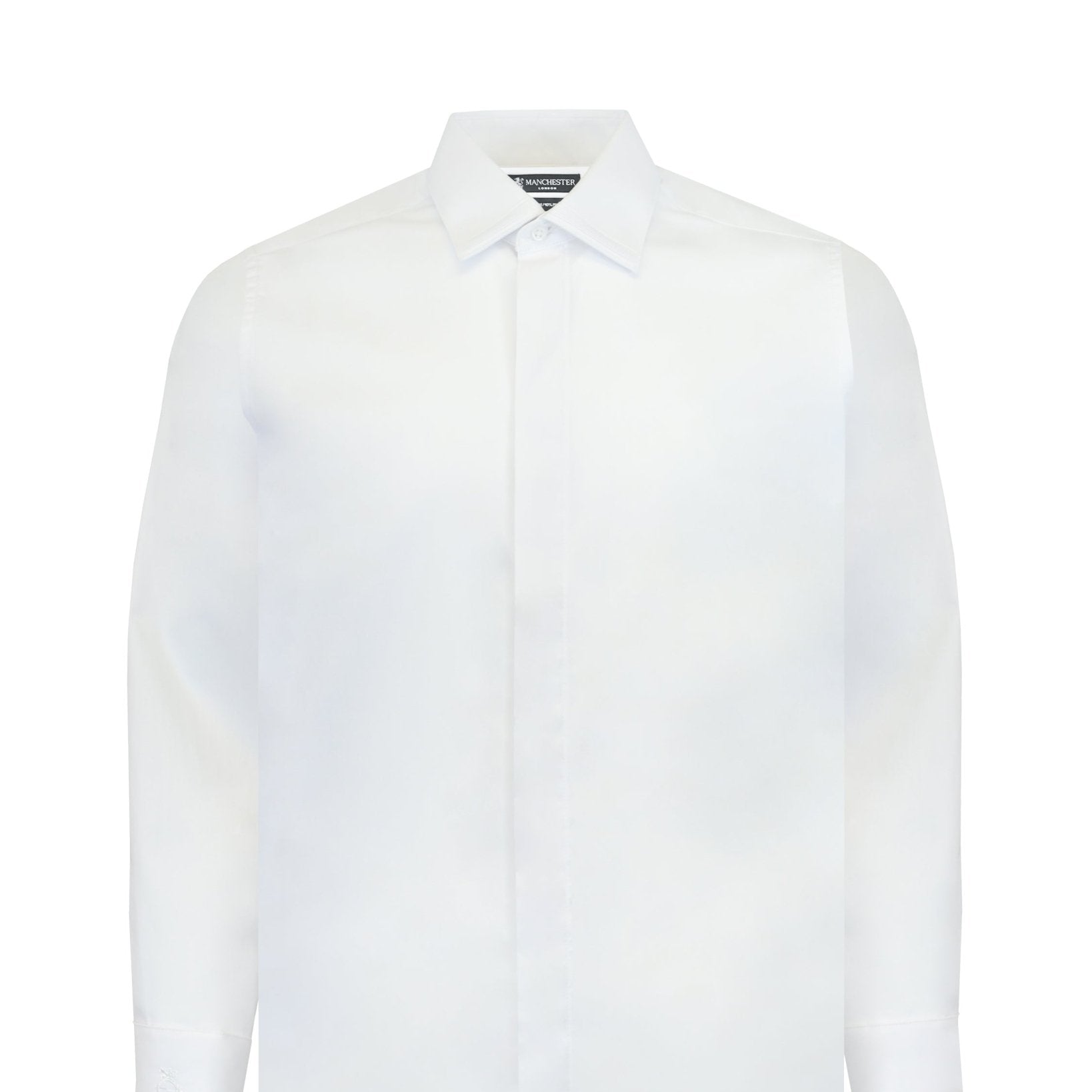 Manchester Camisa de Etiqueta Algodón y Poliéster con Cuello Ajustable Sin Bolsas - Manchester