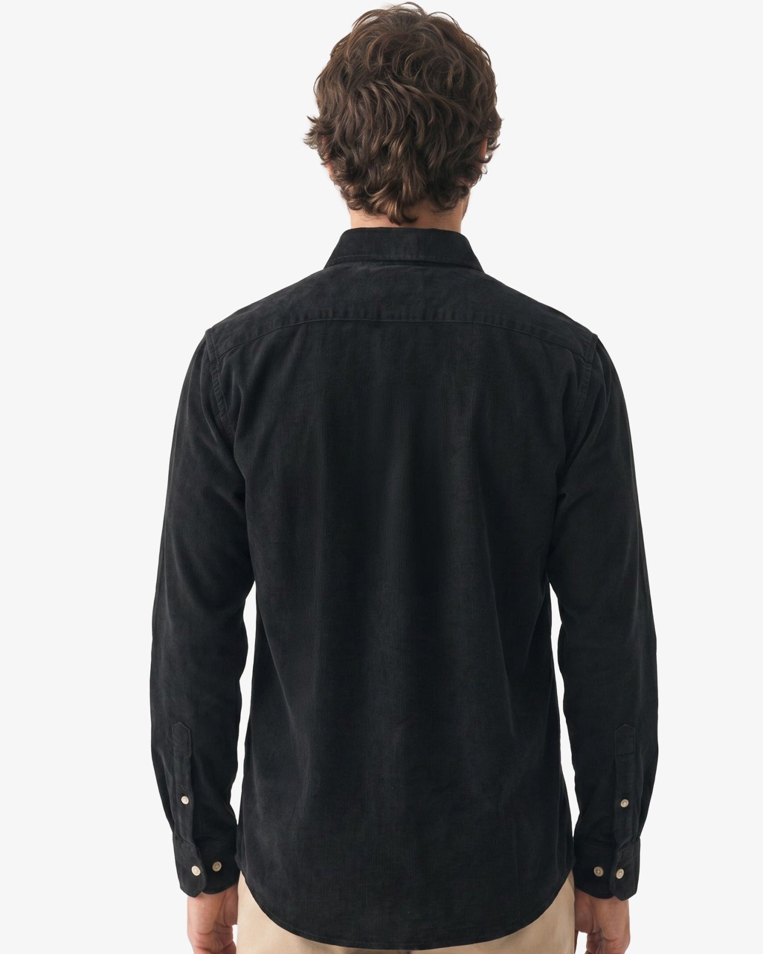 Manchester Camisa de Micropana en Algodon color negro para hombre