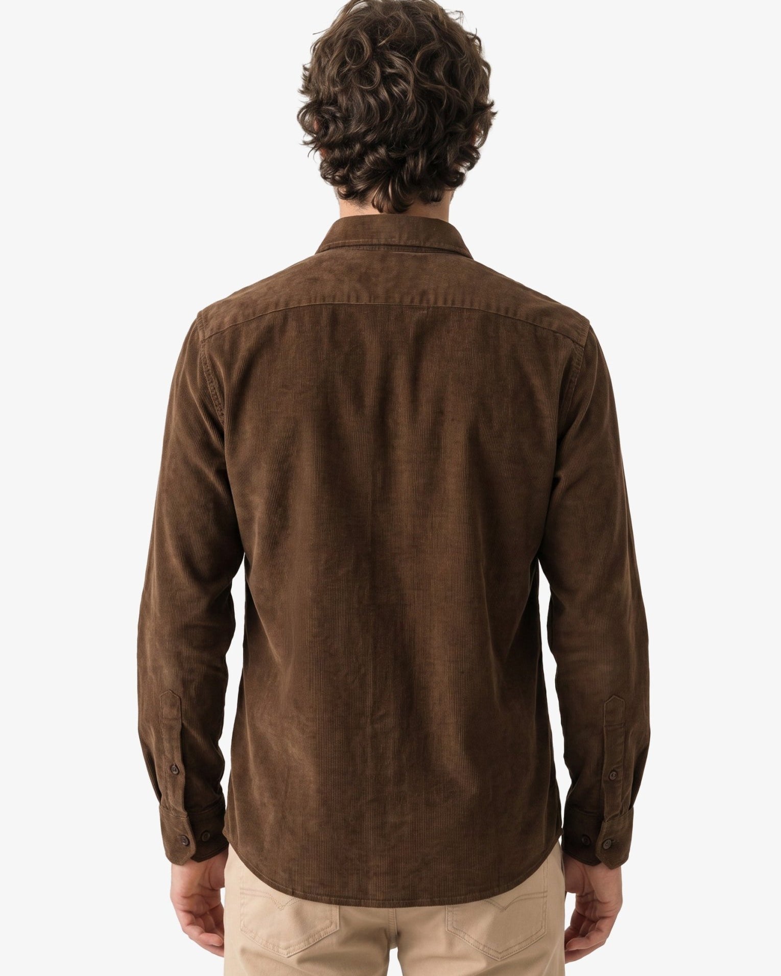 Manchester Camisa de Micropana Regular Fit color militar para hombre