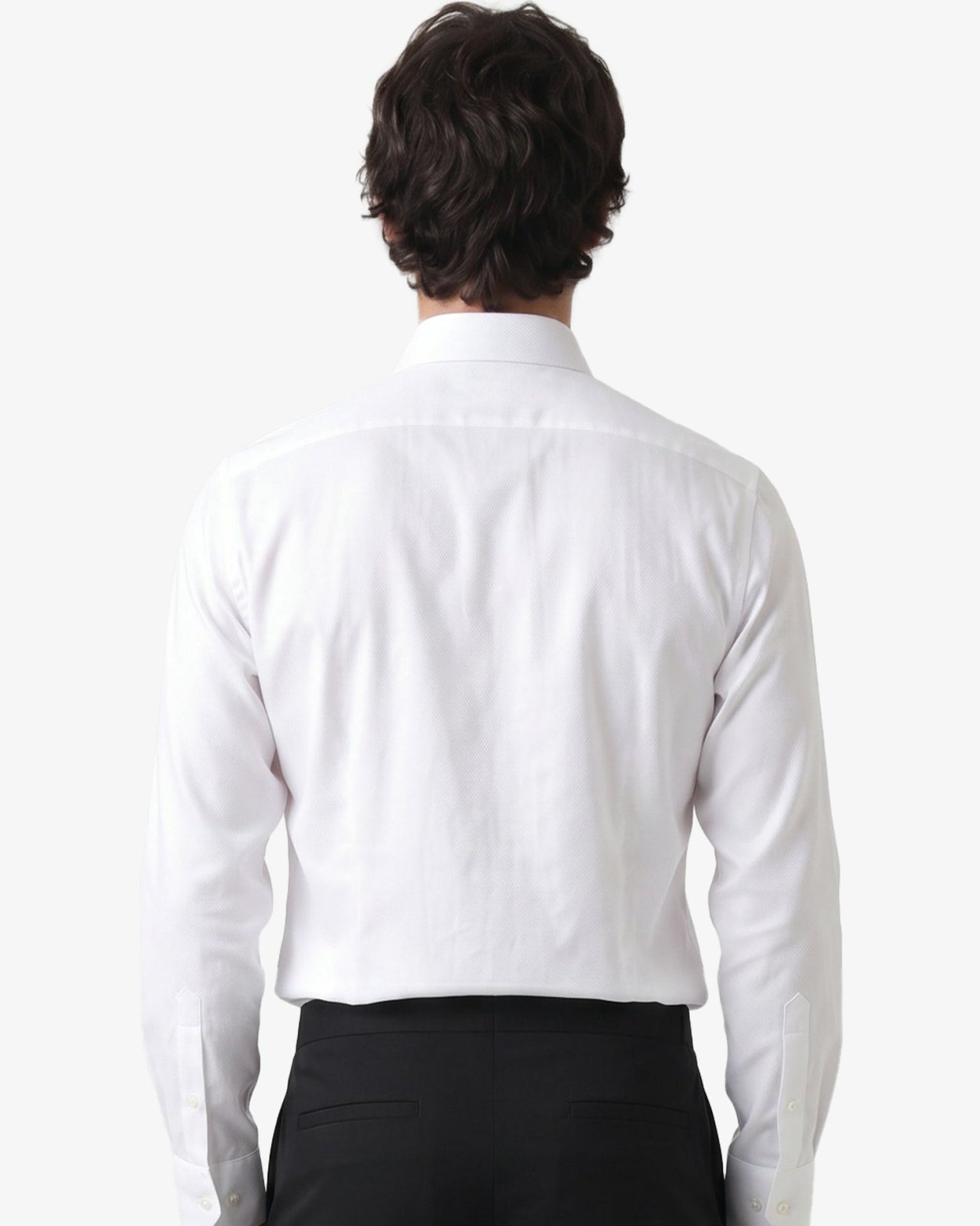 Manchester Camisa de Vestir Algodón y Poliéster color blanco para hombre