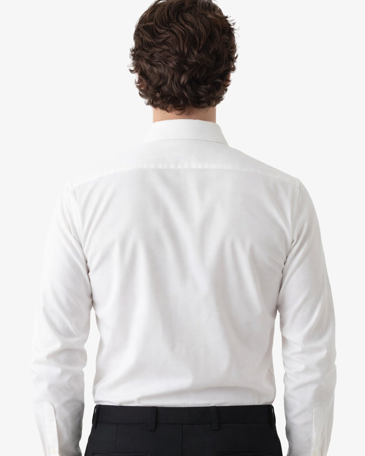 Manchester Camisa de Vestir Algodón y Poliéster Manga Larga color blanco para hombre