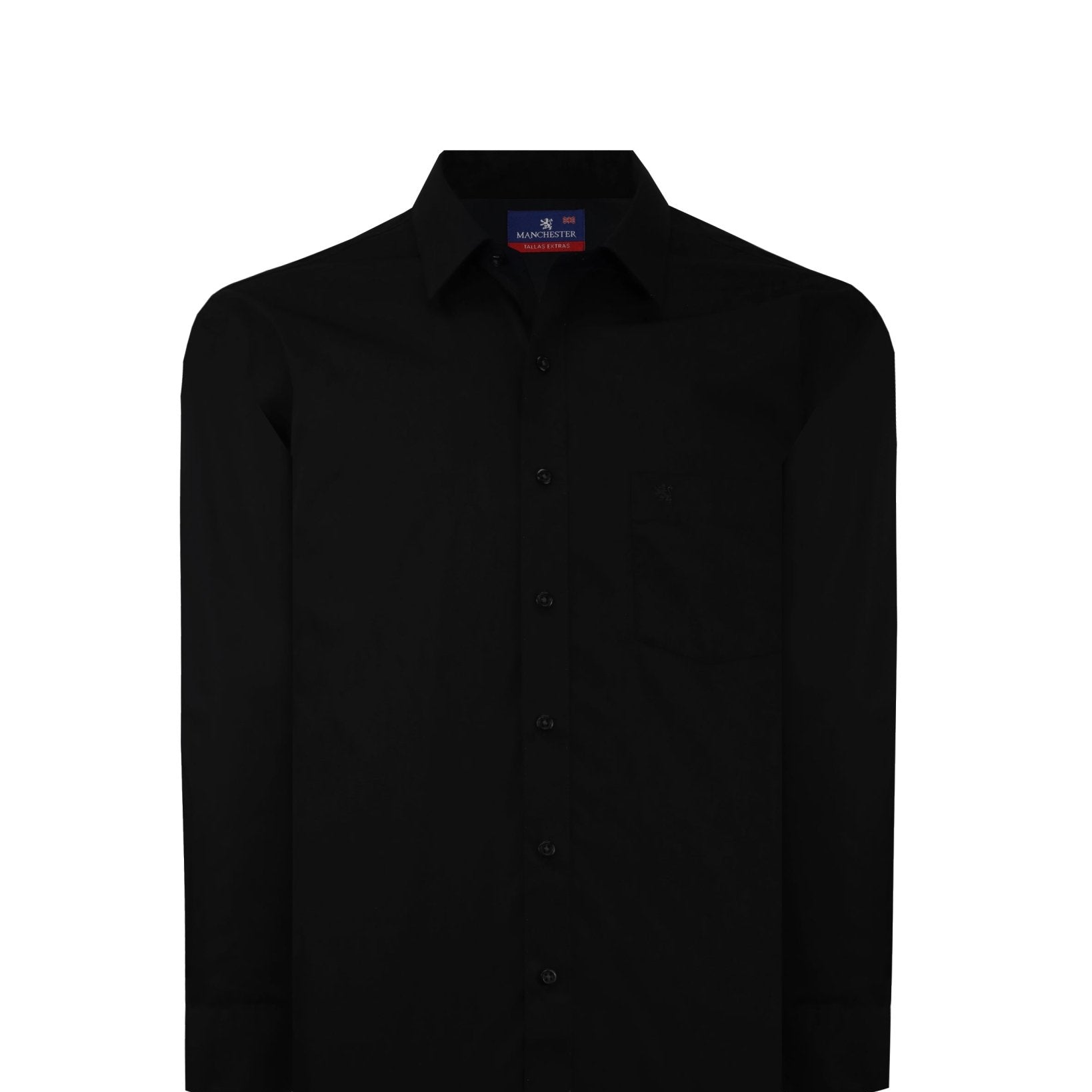 Manchester Camisa de Vestir Big and Tall Cuello Ajustable Algodón y Poliéster - Manchester