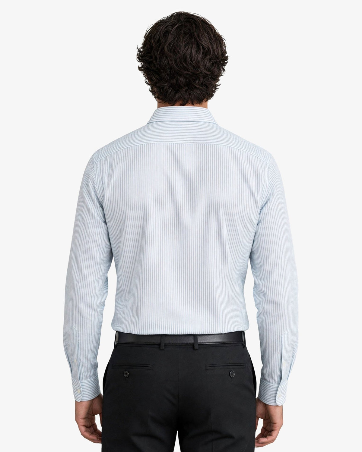 Manchester Camisa de Vestir Button Down Oculto Rayas Finas - Manchester