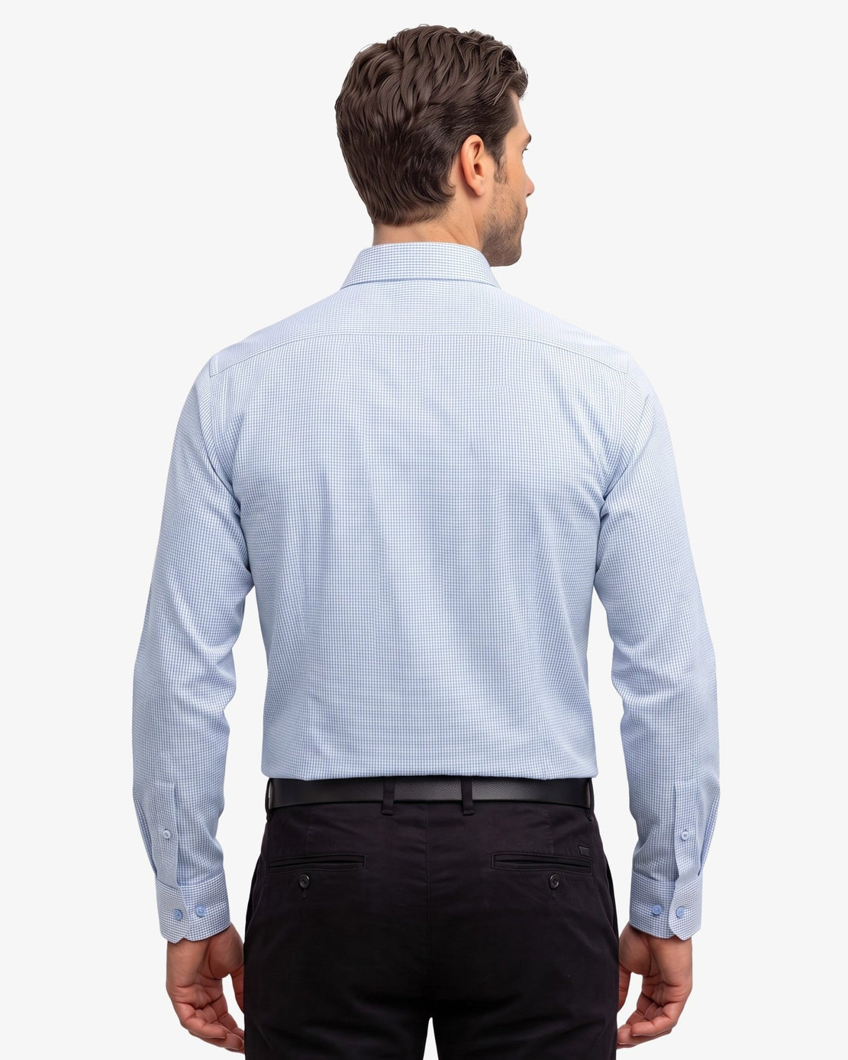 Manchester Camisa de Vestir Cuadros Textura Geométrica - Manchester