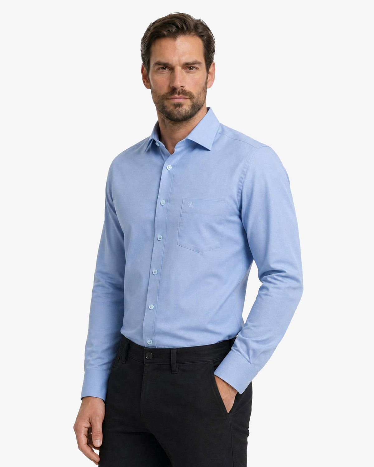 Manchester Camisa de Vestir Cuello Ajustable Algodón y Poliéster - Manchester