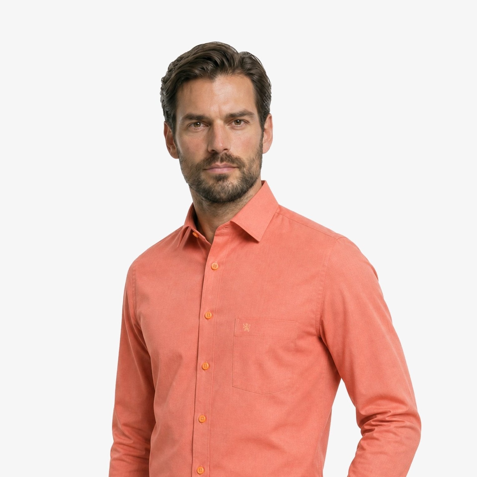 Manchester Camisa de Vestir Cuello Ajustable Algodón y Poliéster color pizarra para hombre