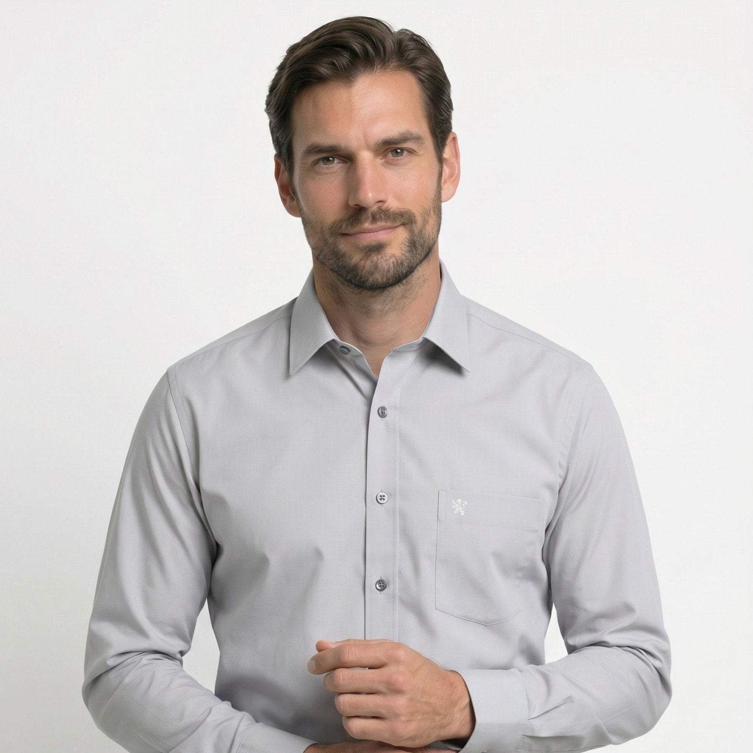 Manchester Camisa de Vestir - Cuello Ajustable con Bolsillo - Manchester