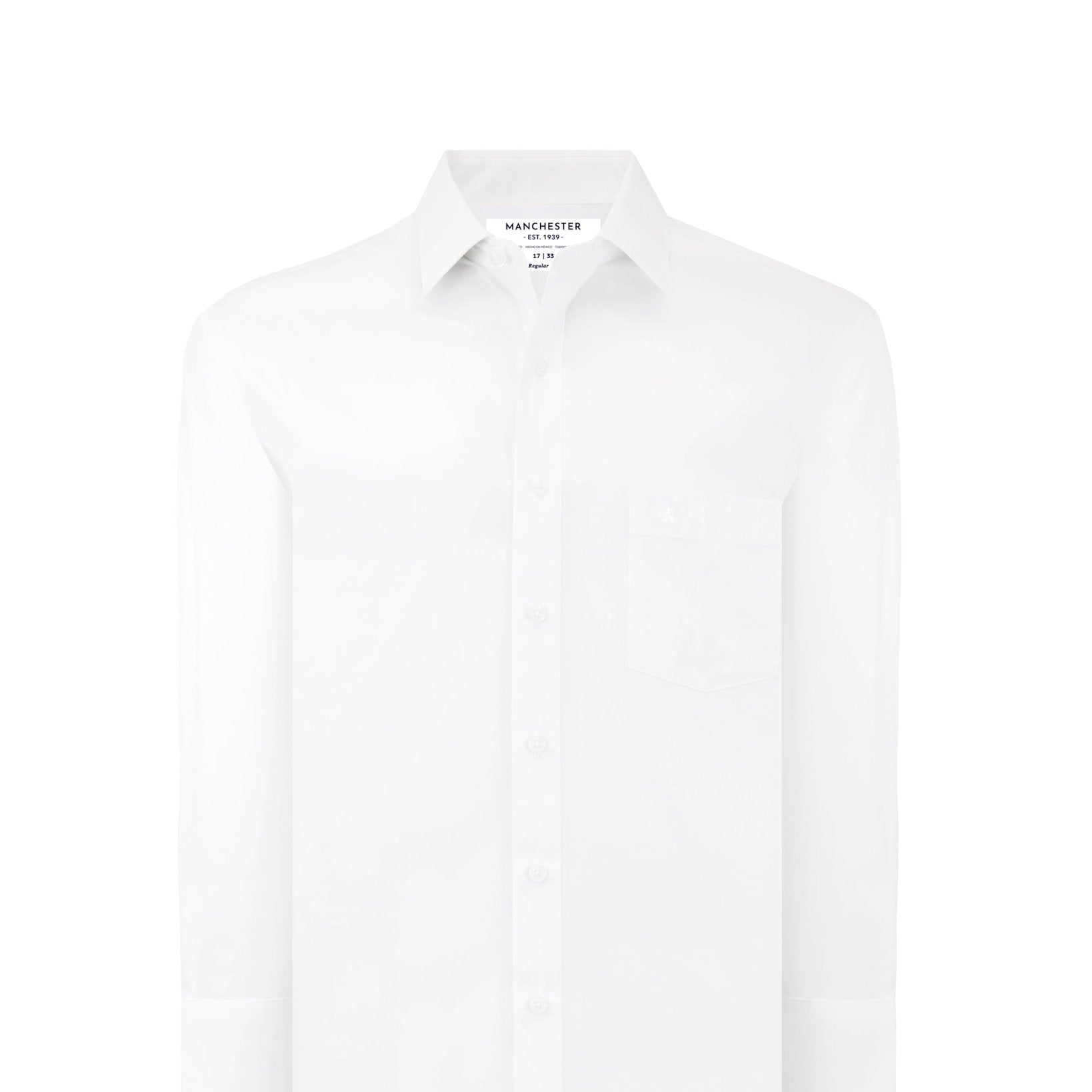 Manchester Camisa de Vestir - Cuello Ajustable con Bolsillo - Manchester