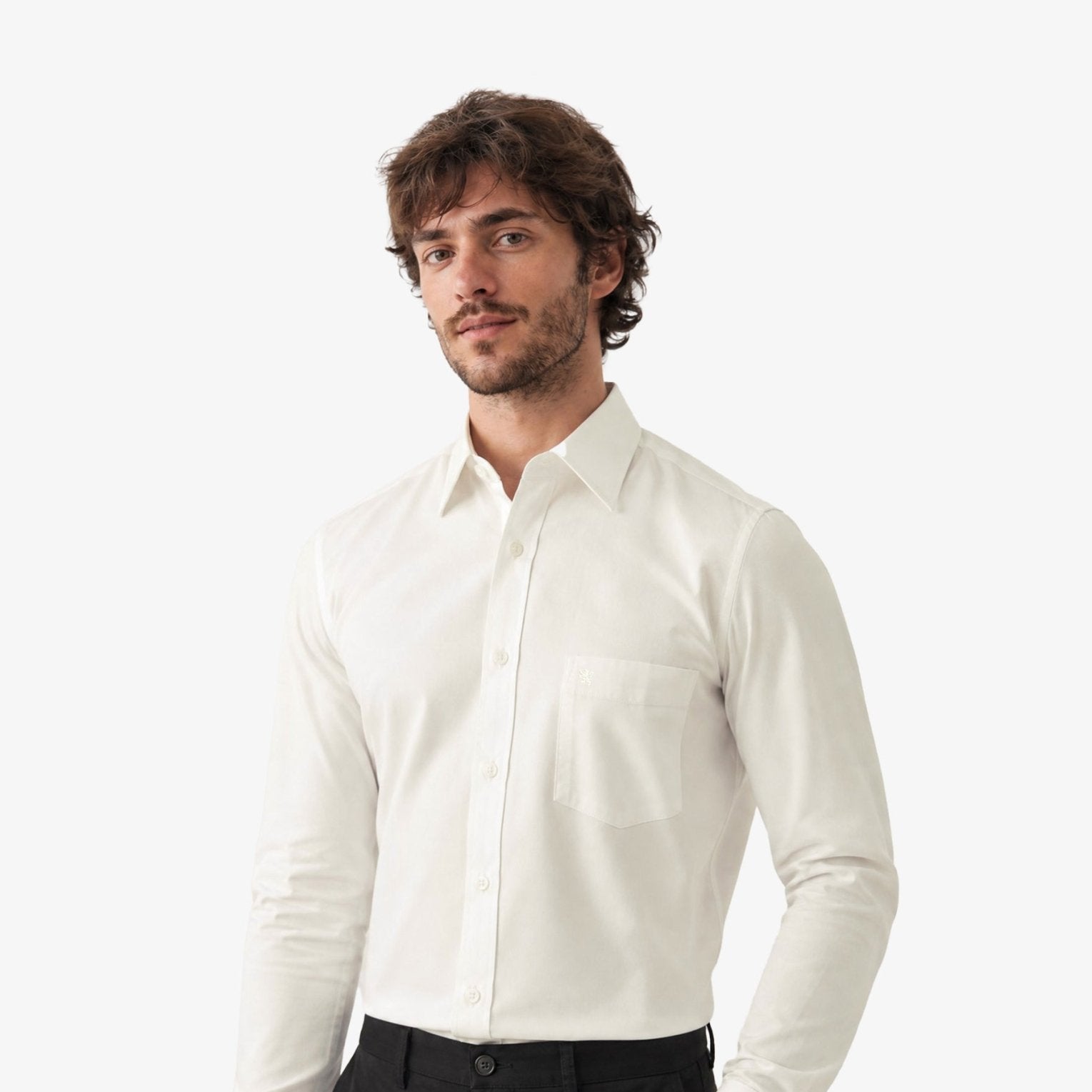 Manchester Camisa de Vestir - Cuello Ajustable con Bolsillo - Manchester