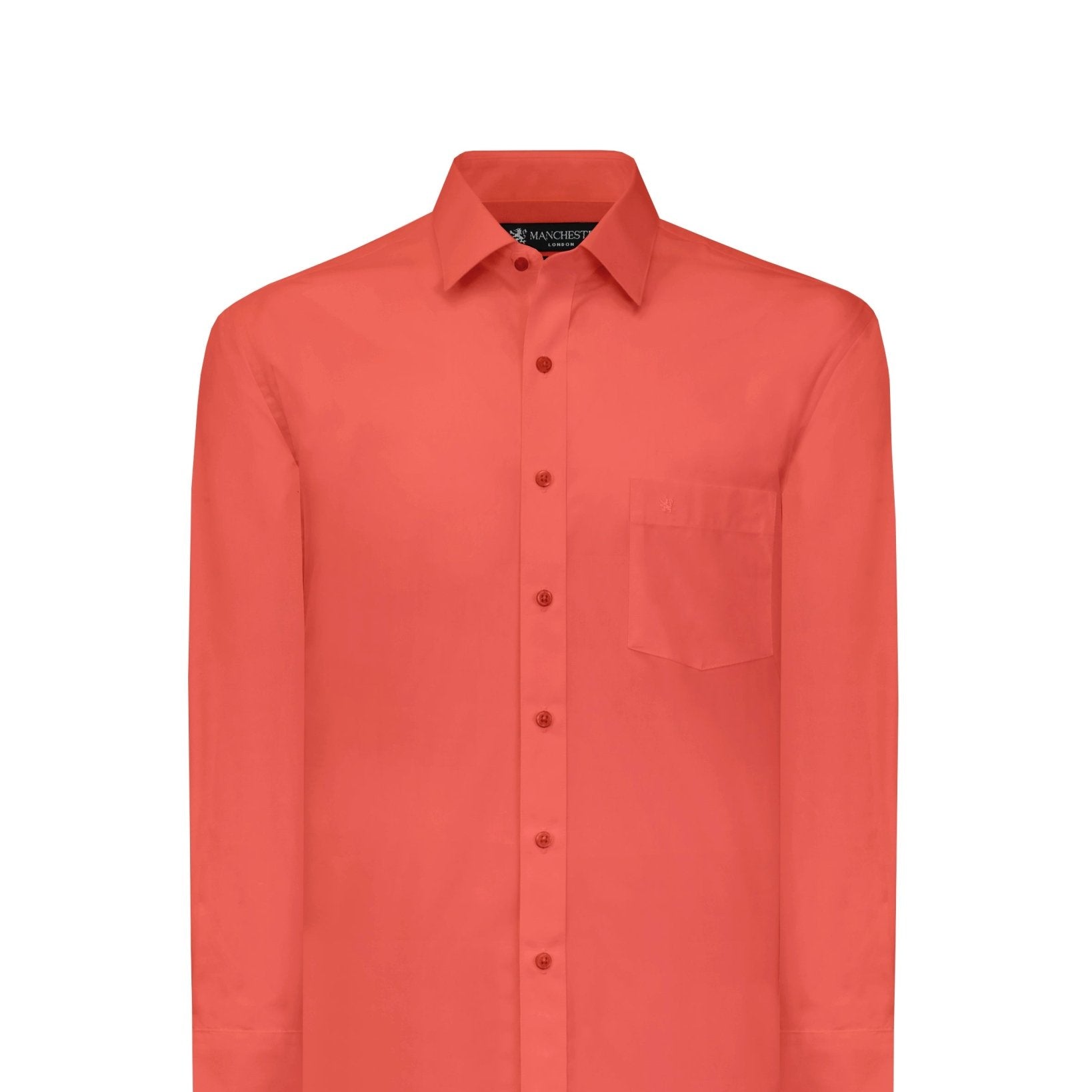 Manchester Camisa de Vestir - Cuello Ajustable con Bolsillo - Manchester