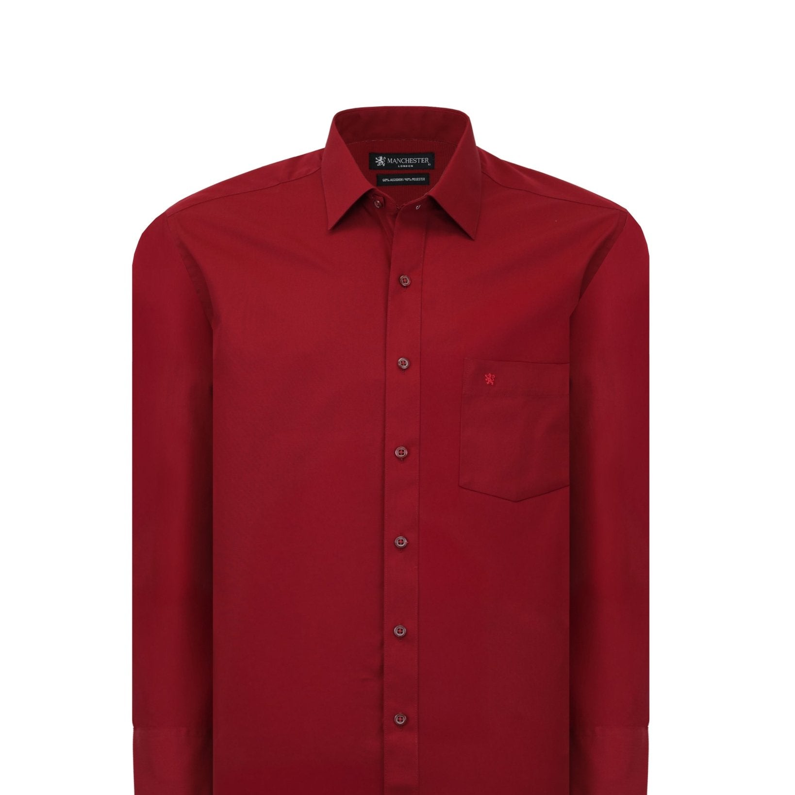 Manchester Camisa de Vestir - Cuello Ajustable con Bolsillo - Manchester