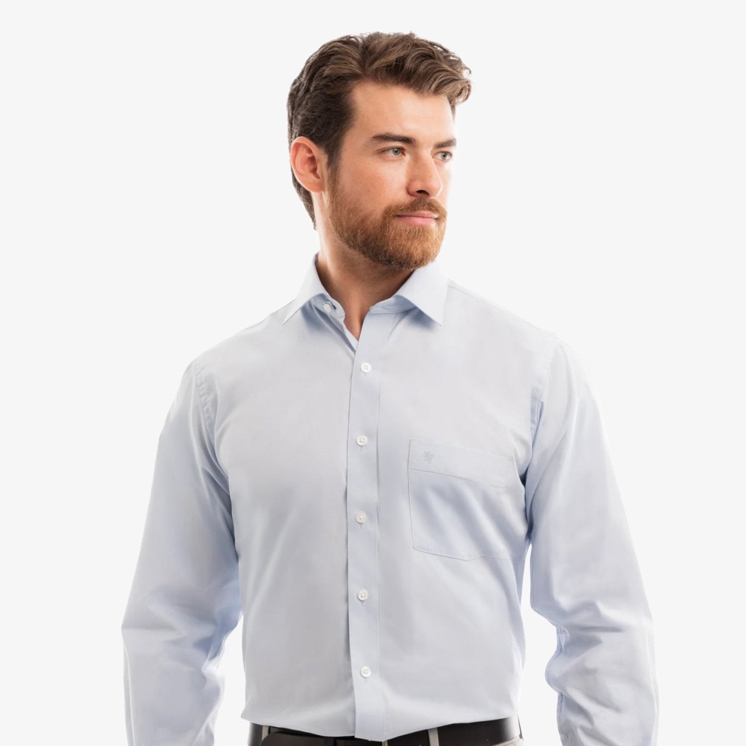 Manchester Camisa de Vestir - Cuello Ajustable con Bolsillo - Manchester