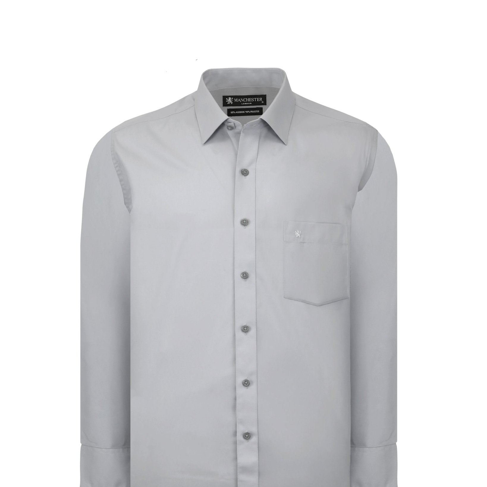 Manchester Camisa de Vestir - Cuello Ajustable con Bolsillo - Manchester