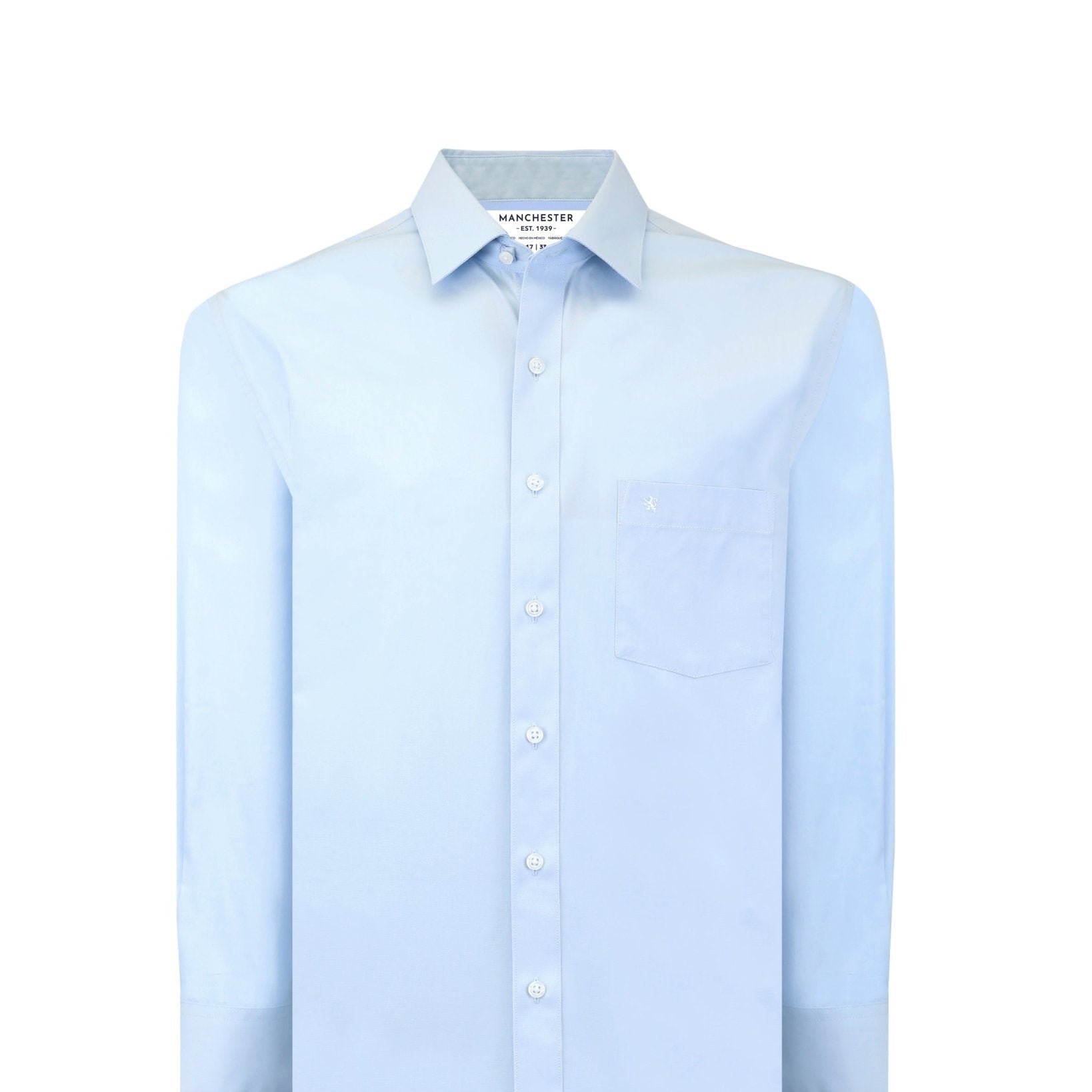 Manchester Camisa de Vestir - Cuello Ajustable con Bolsillo - Manchester
