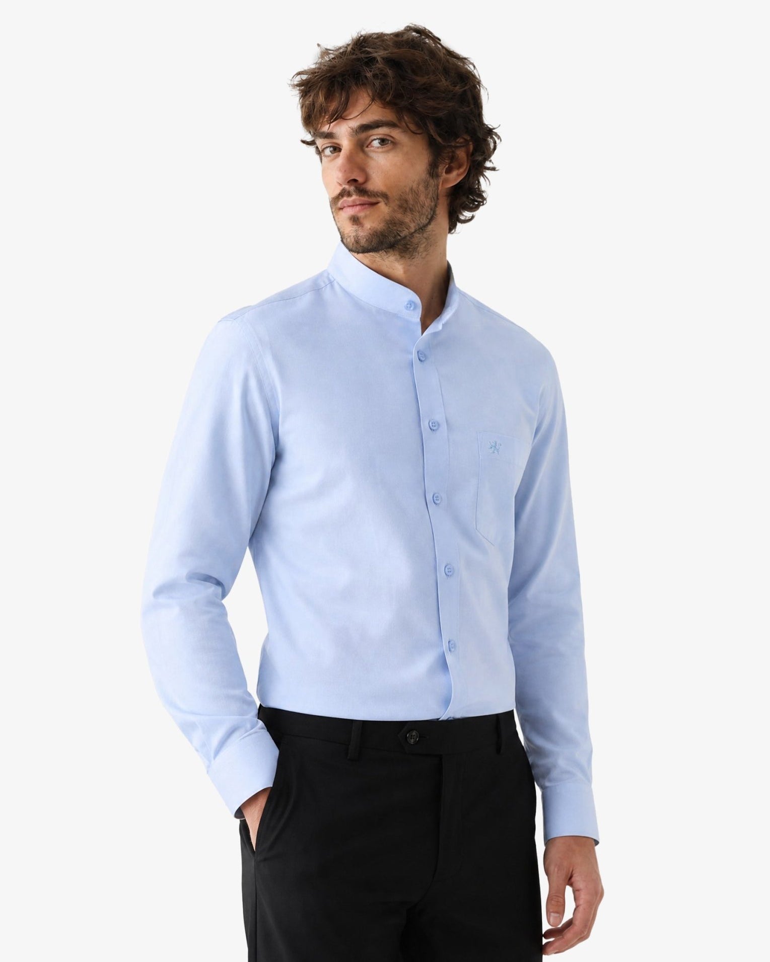 Manchester Camisa de Vestir Cuello Mao - Manchester