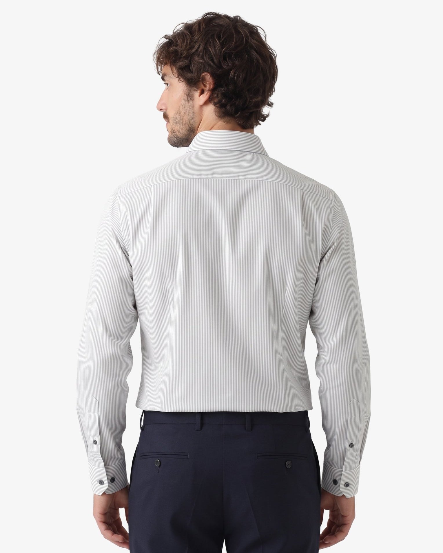 Manchester Camisa de Vestir de Rayas Finas Regular Fit - Manchester