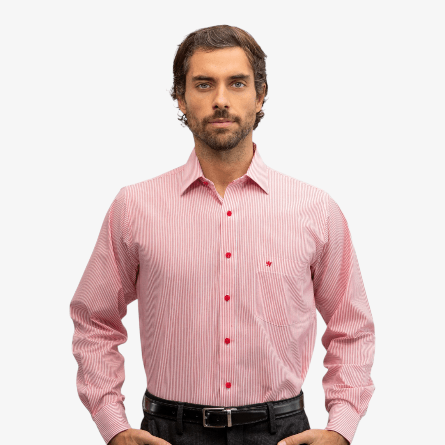 Manchester Camisa de Vestir de Rayas Finas Regular Fit - Manchester