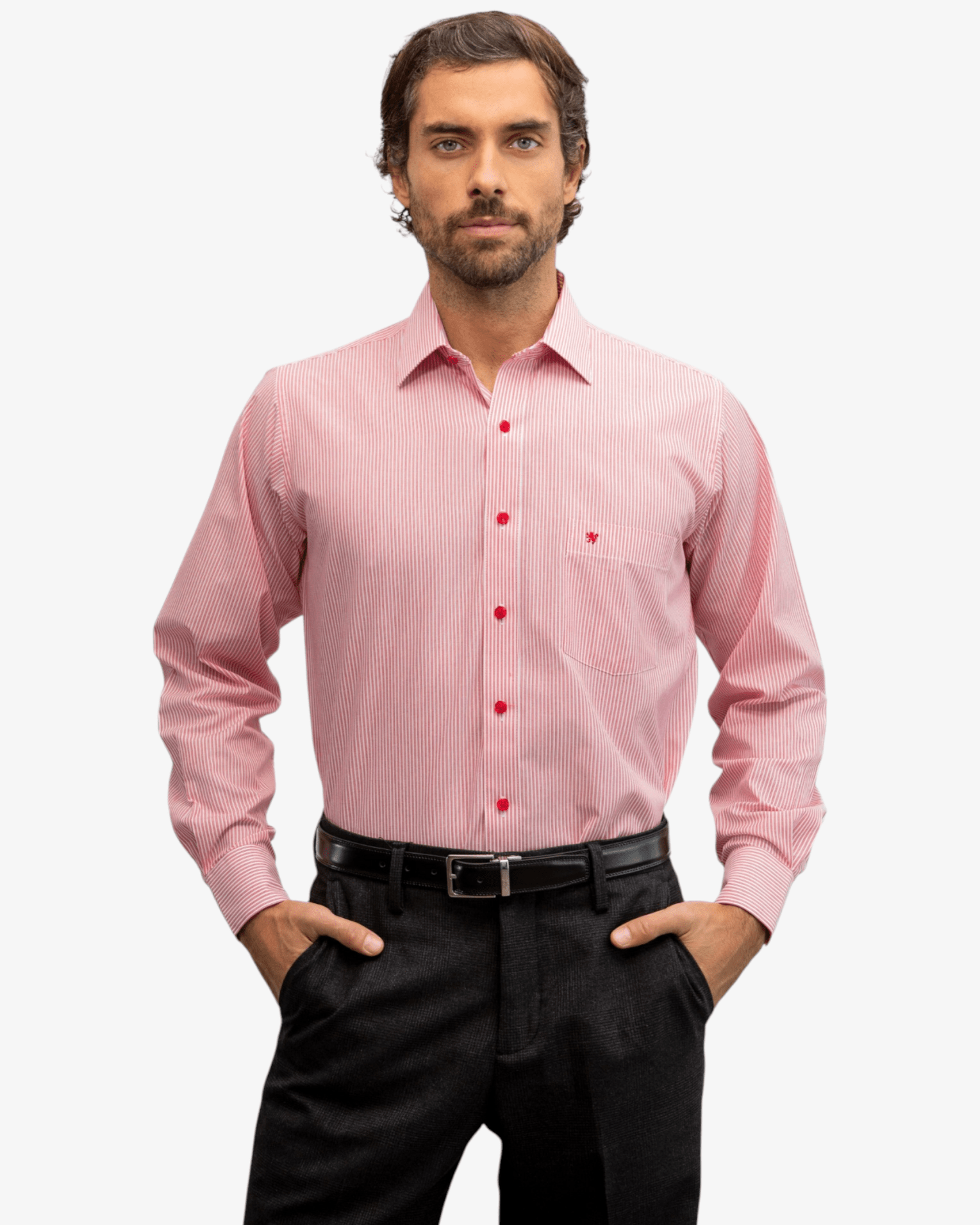 Manchester Camisa de Vestir de Rayas Finas Regular Fit - Manchester