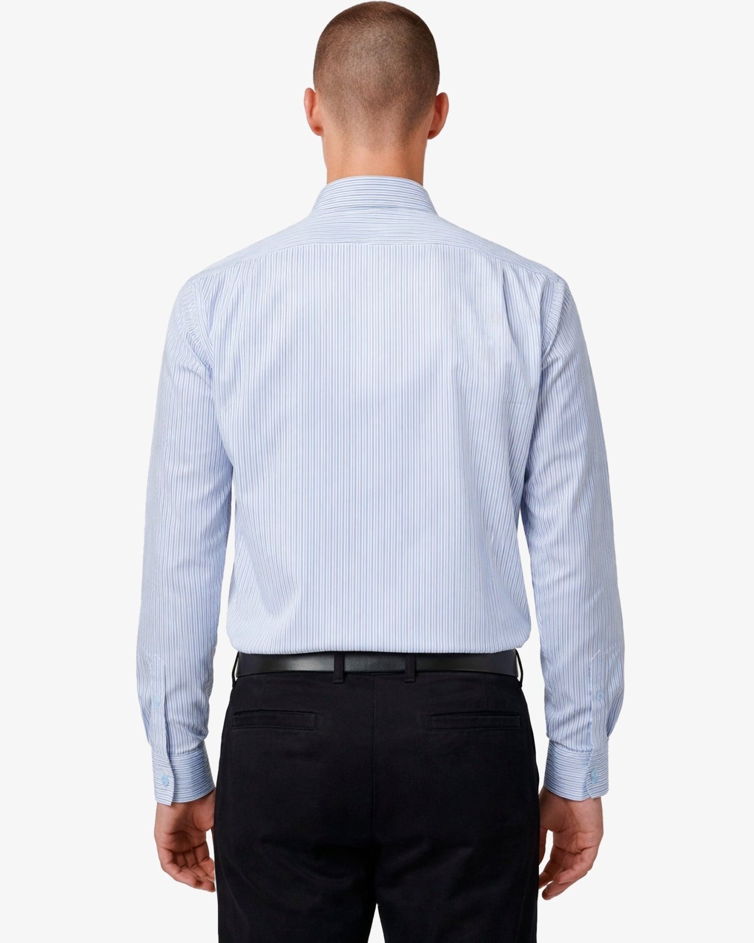 Manchester Camisa de Vestir Estampado de Líneas color azul para hombre