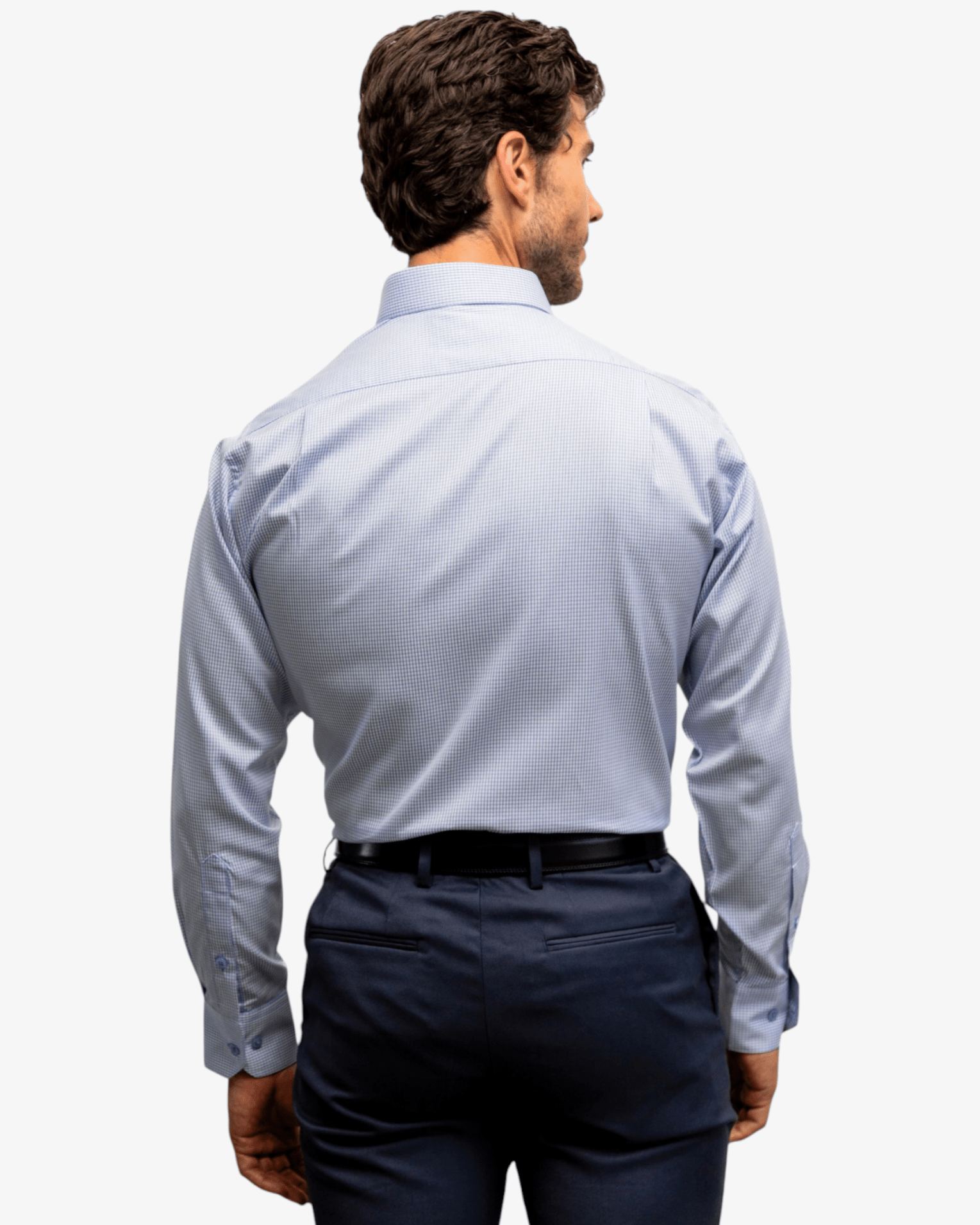 Manchester Camisa de Vestir Formal Minimalista de Cuadrícula Fina - Manchester