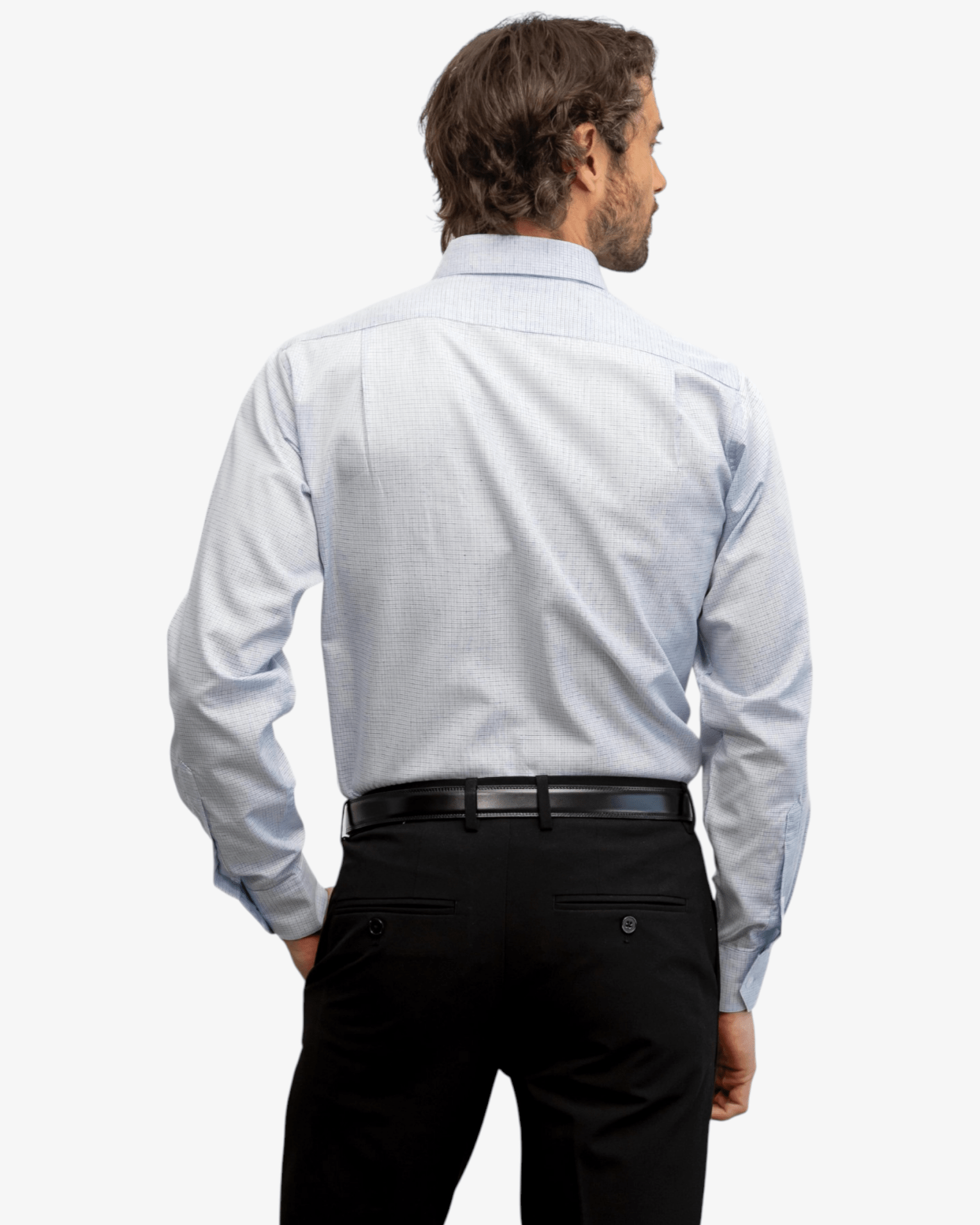 Manchester Camisa de Vestir Formal Minimalista de Textura Geométrica - Manchester