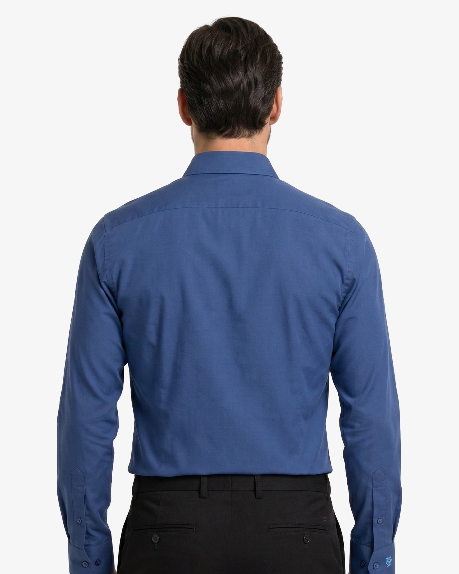 Manchester Camisa de Vestir Lisa Algodón y Poliéster color pizarra para hombre